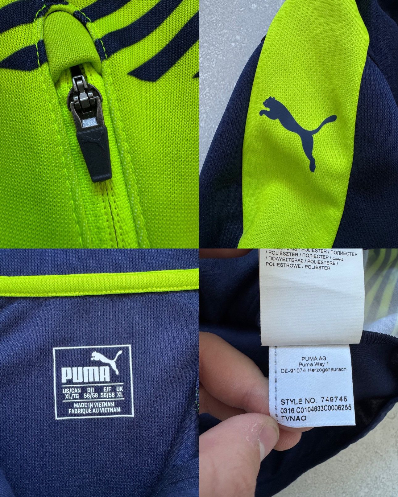 Puma Puma Arsenal 2016/2017 Training Top Track Jacket Long Sleeve Size US XL / EU 56 / 4 - 10 Thumbnail