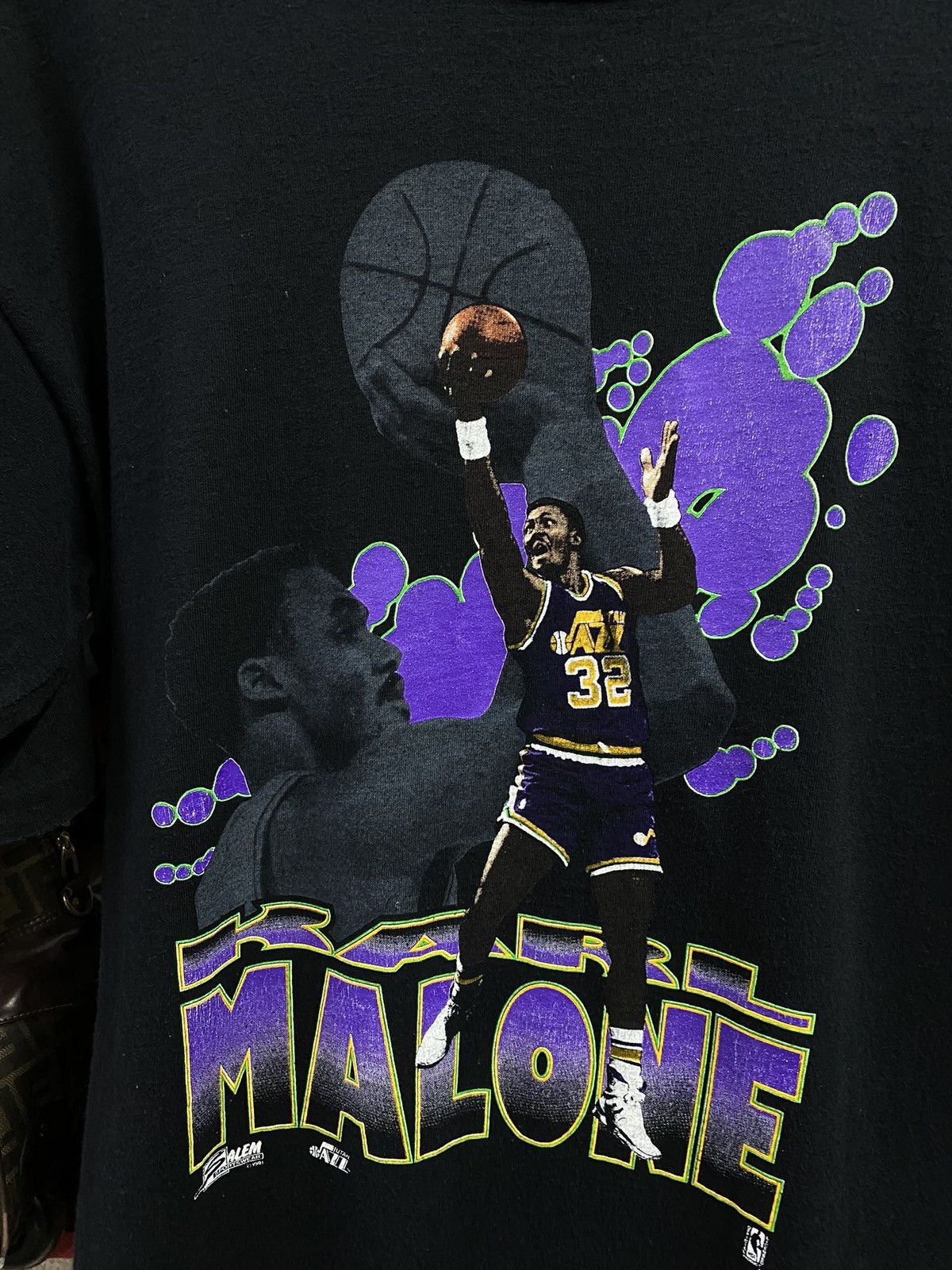 NBA Vintage 90’s Salem Utah Jazz Karl Malone T-Shirt Large Size US L / EU 52-54 / 3 - 5 Thumbnail