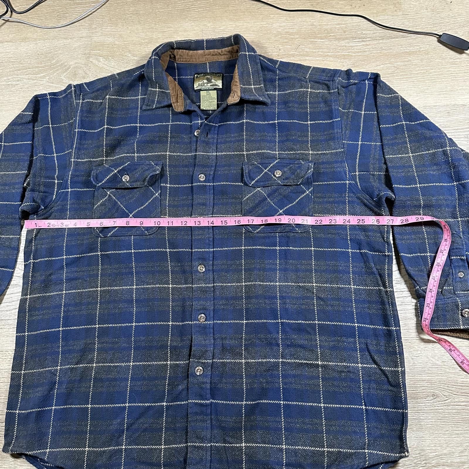 Field & Stream Field & Stream Mens Outerwear XXL Blue Plaid Button-Up Shirt Size US XXL / EU 58 / 5 - 5 Thumbnail