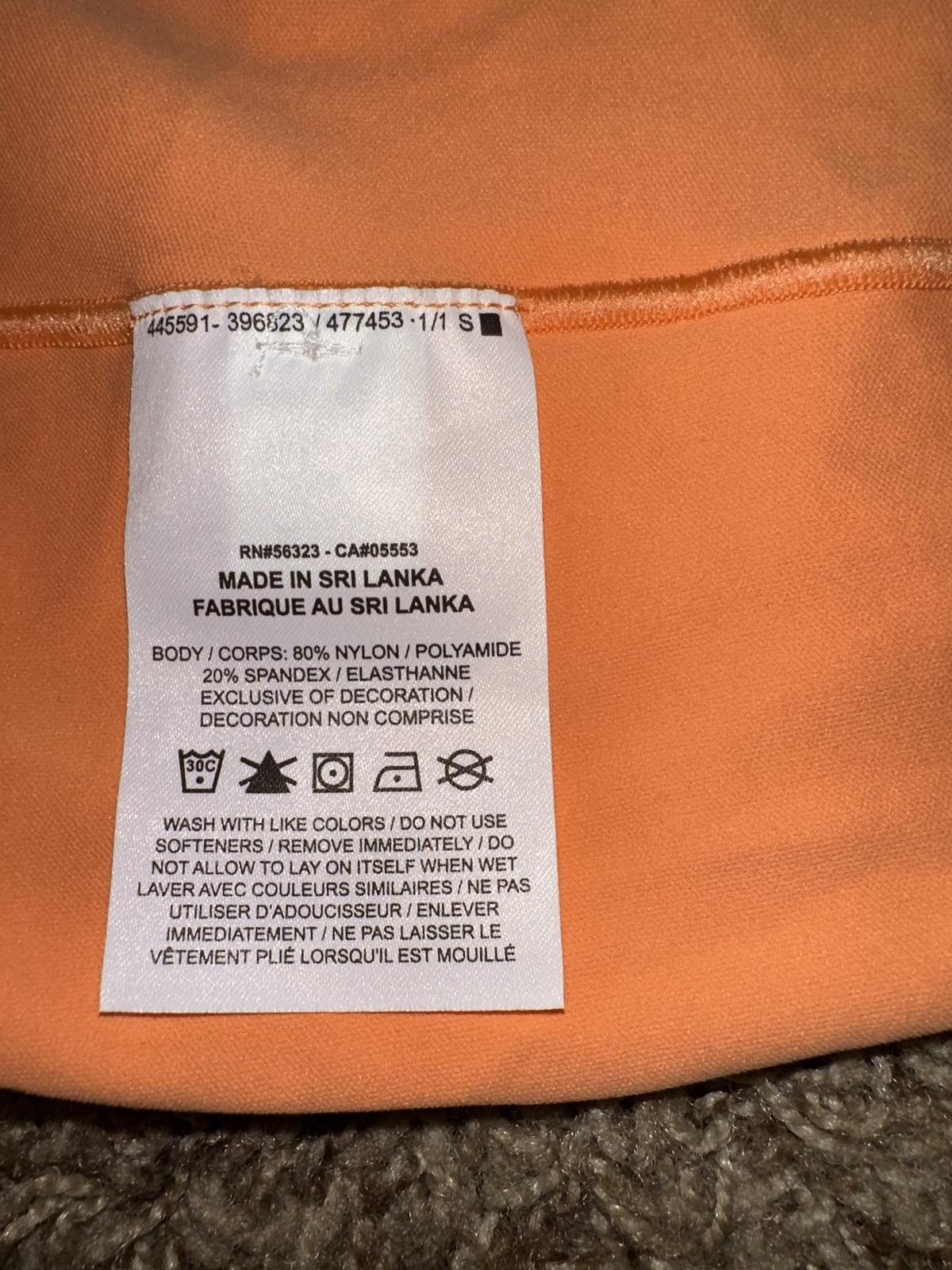 Nike Nike Women’s Yoga Dri-FIT Luxe Orange tee Cropped Tank Top Shirt Sample Size ONE SIZE - 6 Thumbnail