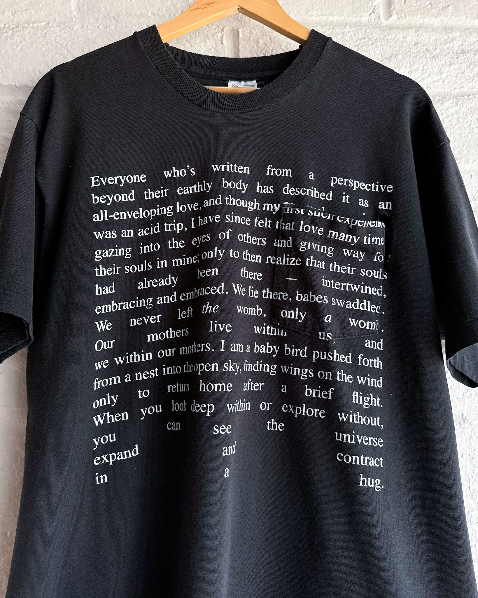 Vintage Vintage Spiritual Poem T Shirt XL Sun Faded Single Stitch Size US XL / EU 56 / 4 - 2 Thumbnail