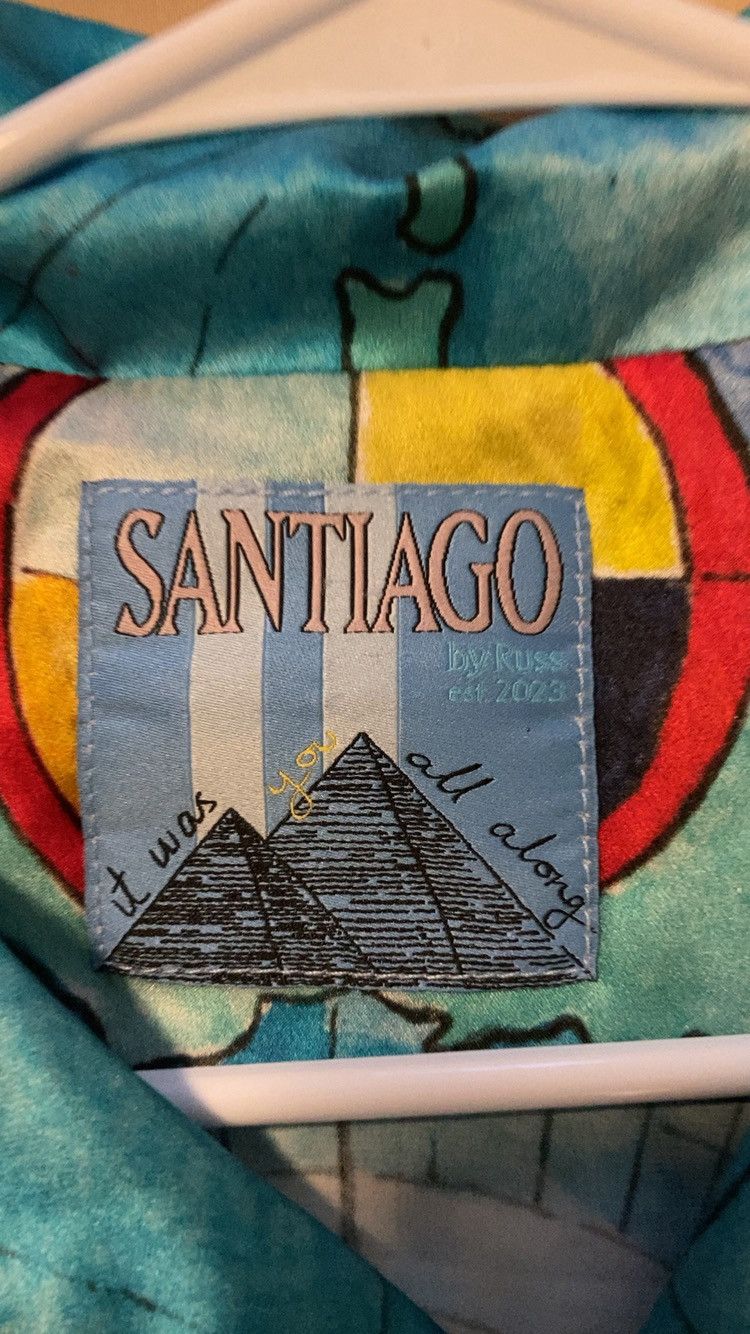 Other Santiago by Russ "The Journey" Map Satin Button-Up Size US M / EU 48-50 / 2 - 2 Thumbnail