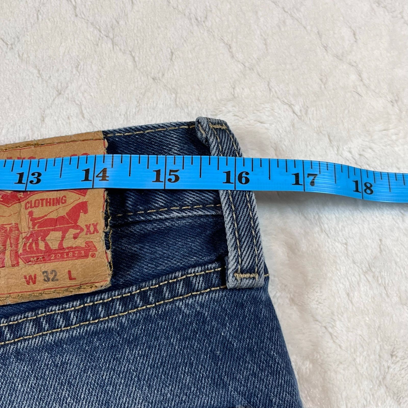 Levi's Levi’s 501 ‘93 Button Fly Relaxed Straight Fit Stretch Blue Size US 32 / EU 48 - 9 Thumbnail