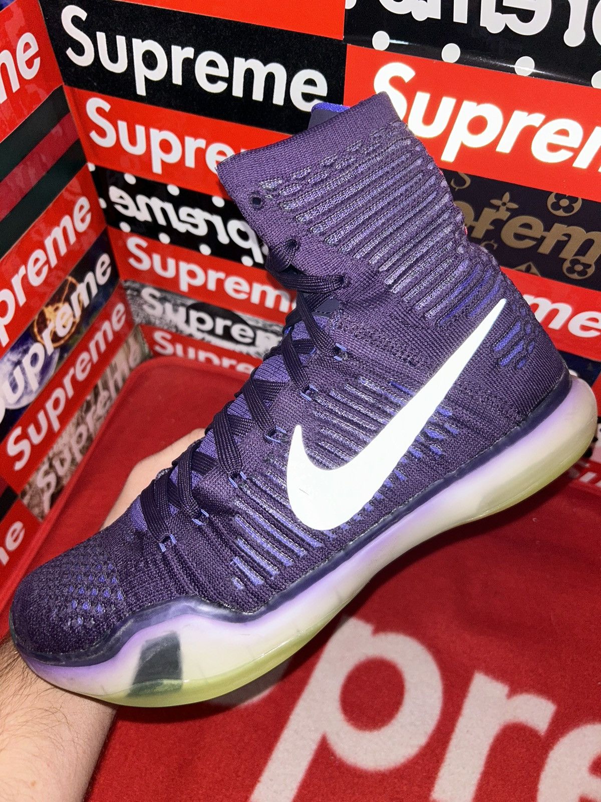 Nike Nike Kobe 10 X Elite High Team Purple 718763-505 size 8.5 Size US 8.5 / EU 41-42 - 7 Thumbnail
