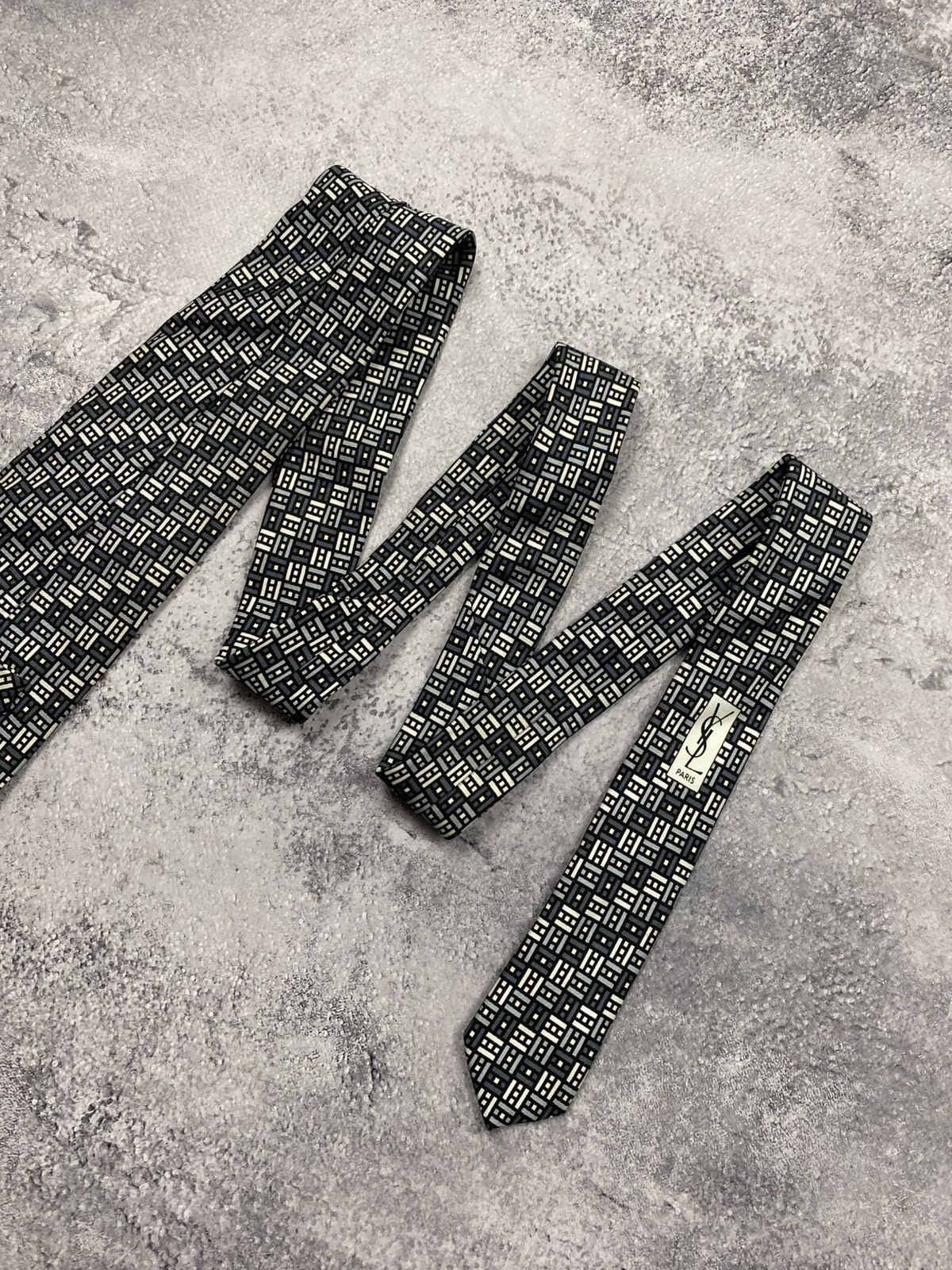 Yves Saint Laurent Yves Saint Laurent Silk Necktie YSL Luxury Ties Monogram Size ONE SIZE - 6 Thumbnail