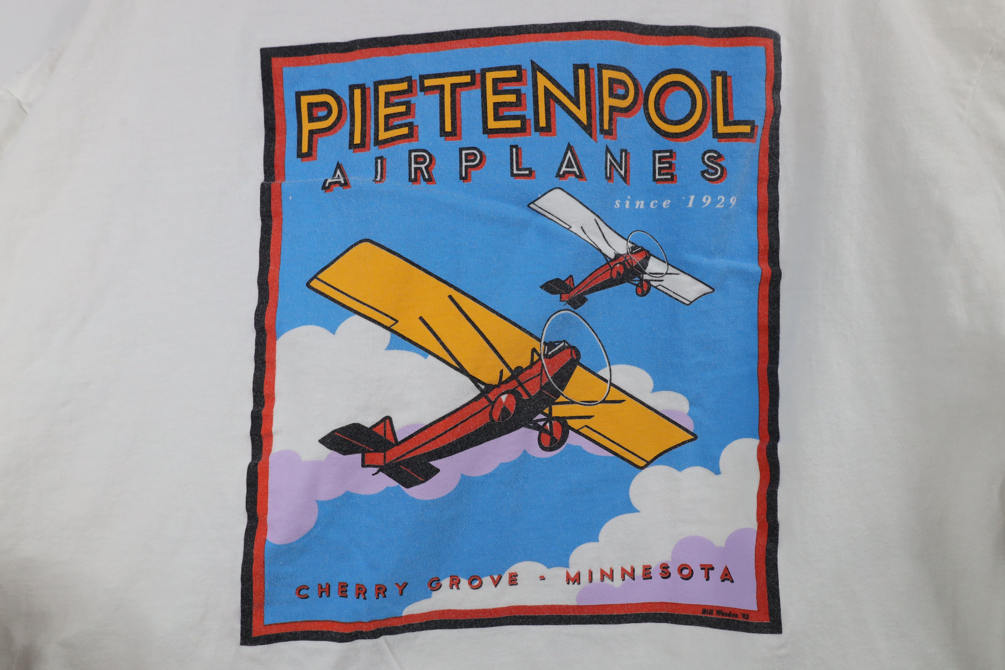 Vintage Vintage 90s Pietenpol Airplanes Short Sleeve T-Shirt White Size US XL / EU 56 / 4 - 9 Thumbnail