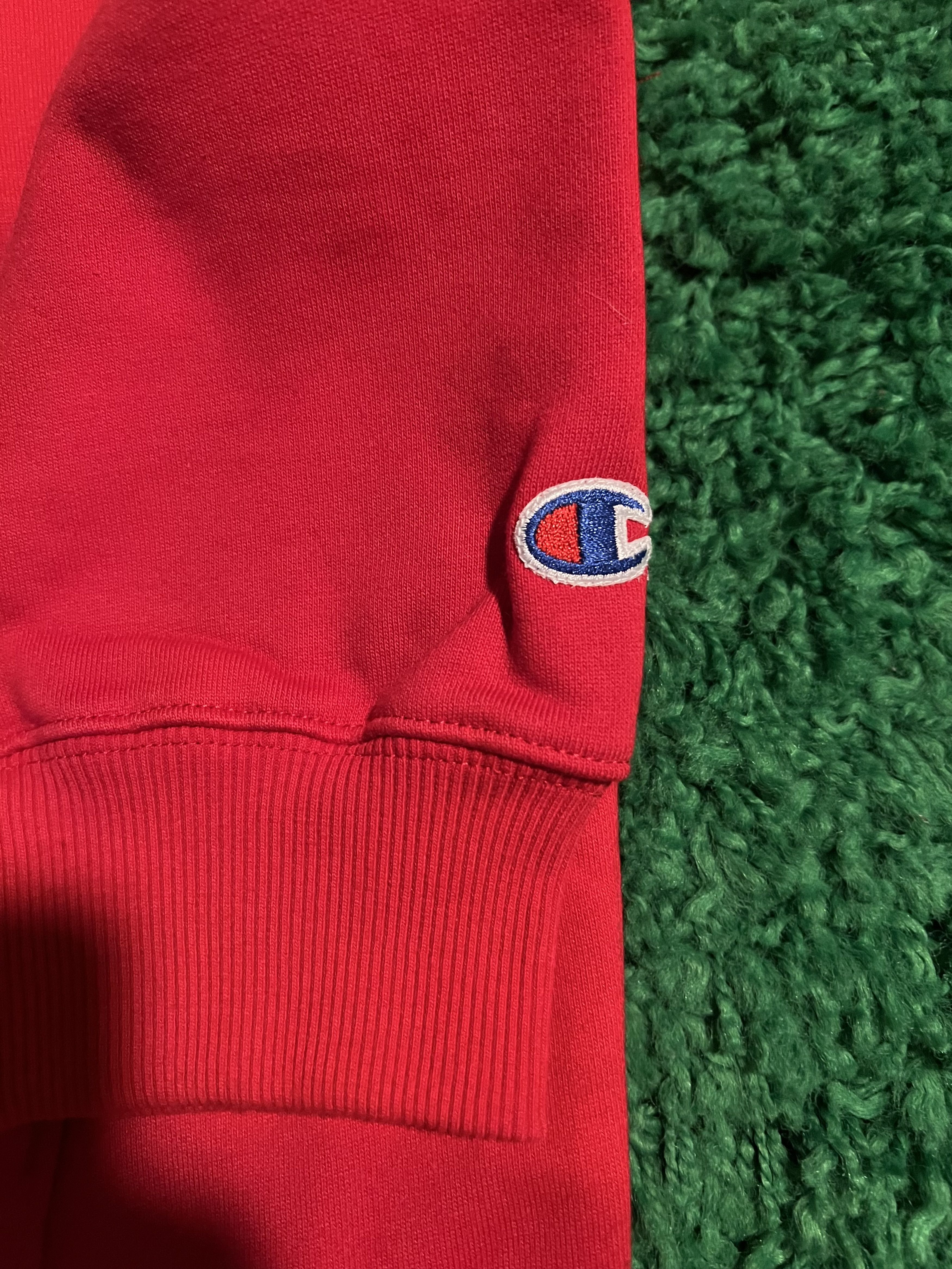 Supreme Supreme Champion Label Hooded Sweatshirt Red Extra Large Size US XL / EU 56 / 4 - 3 Thumbnail