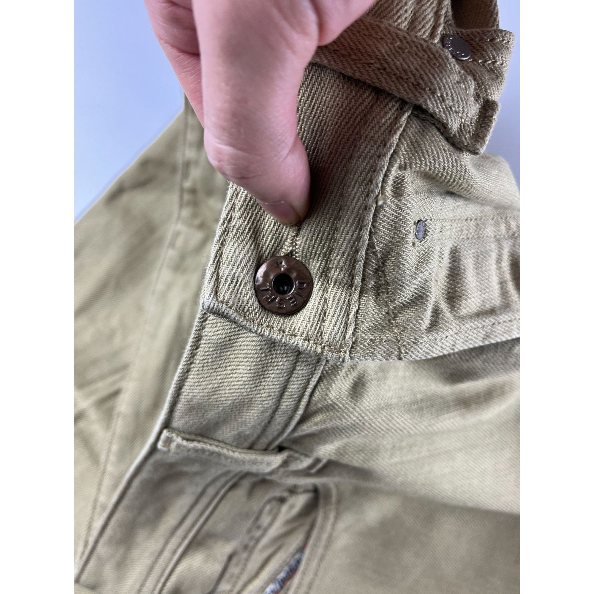 Diesel × Vintage Diesel Mens Semado Beige Cotton Straight Fit Jeans Size US 34 / EU 50 - 9 Thumbnail