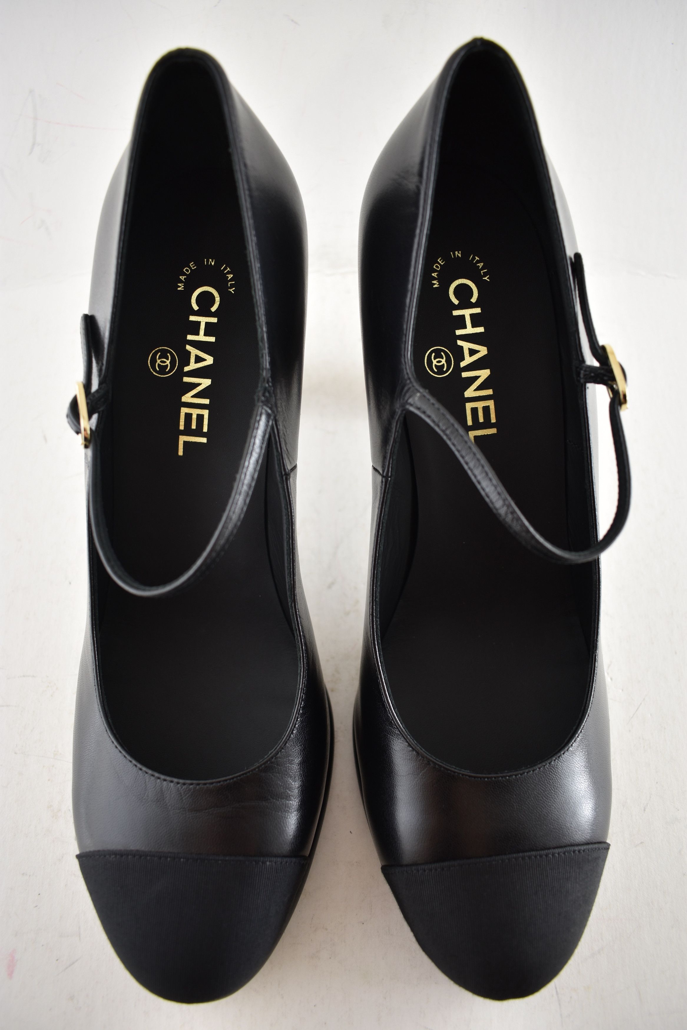 Chanel Chanel 24B CC Logo Ankle Strap Block Heel Platform Pumps 41 Size US 11 / IT 41 - 10 Thumbnail