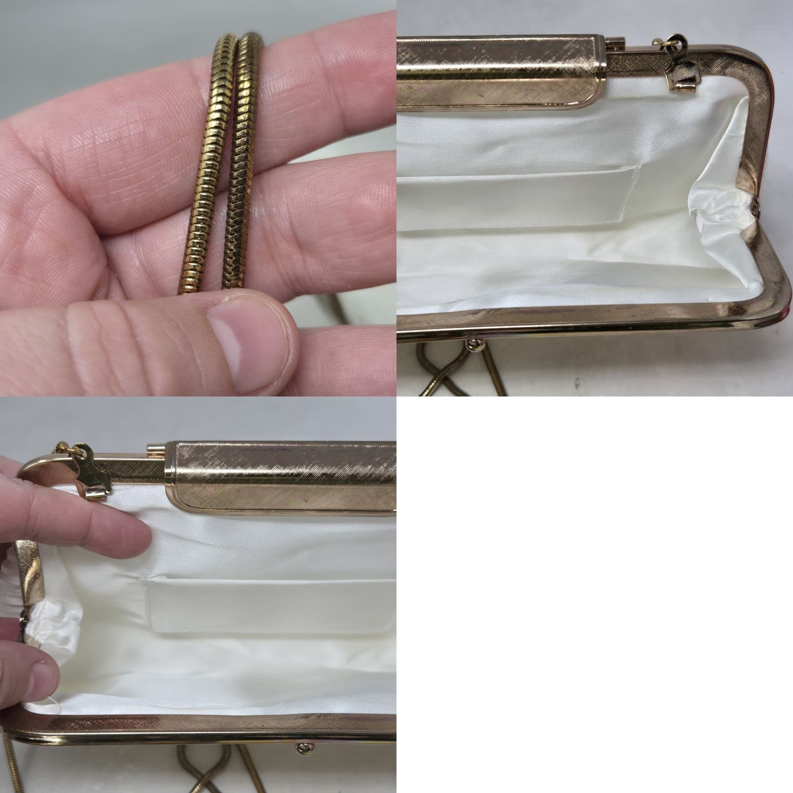 MCM VINTAGE MCM Jeweled Handle Pleated Clutch Ivory Champagne Evening Bag Women or Girls? Size ONE SIZE - 9 Thumbnail