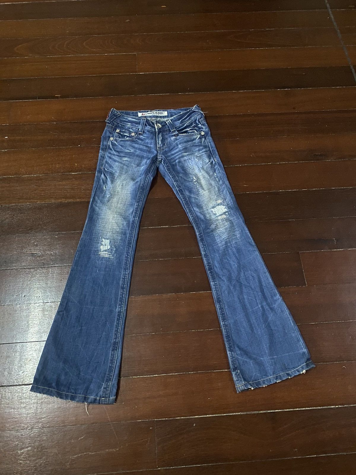Designer FIRE DRIVE JEANS BOOT CUT WIDE LEG BAGGY Size 30" / US 8 / IT 44 - 1 Thumbnail