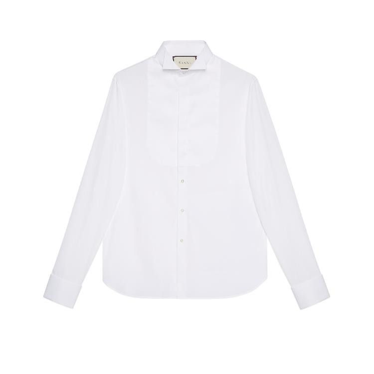 Gucci o1la5ras0426 Cotton Shirt in White Size US S / EU 44-46 / 1 - 1 Thumbnail