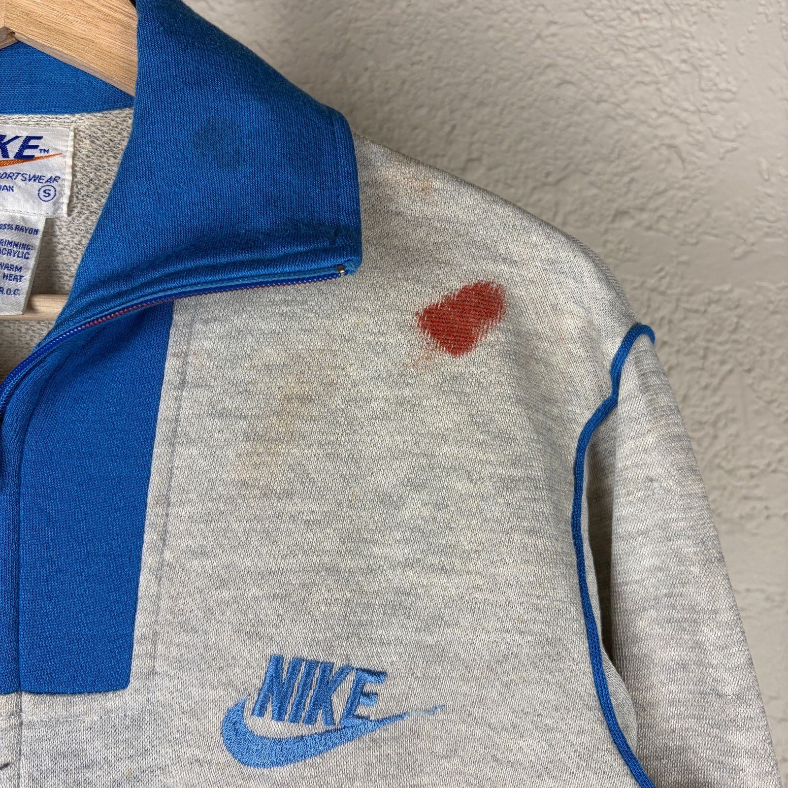 Nike Vintage 1970s Nike Orange Swoosh Small Tracksuit Jacket Size US S / EU 44-46 / 1 - 5 Thumbnail