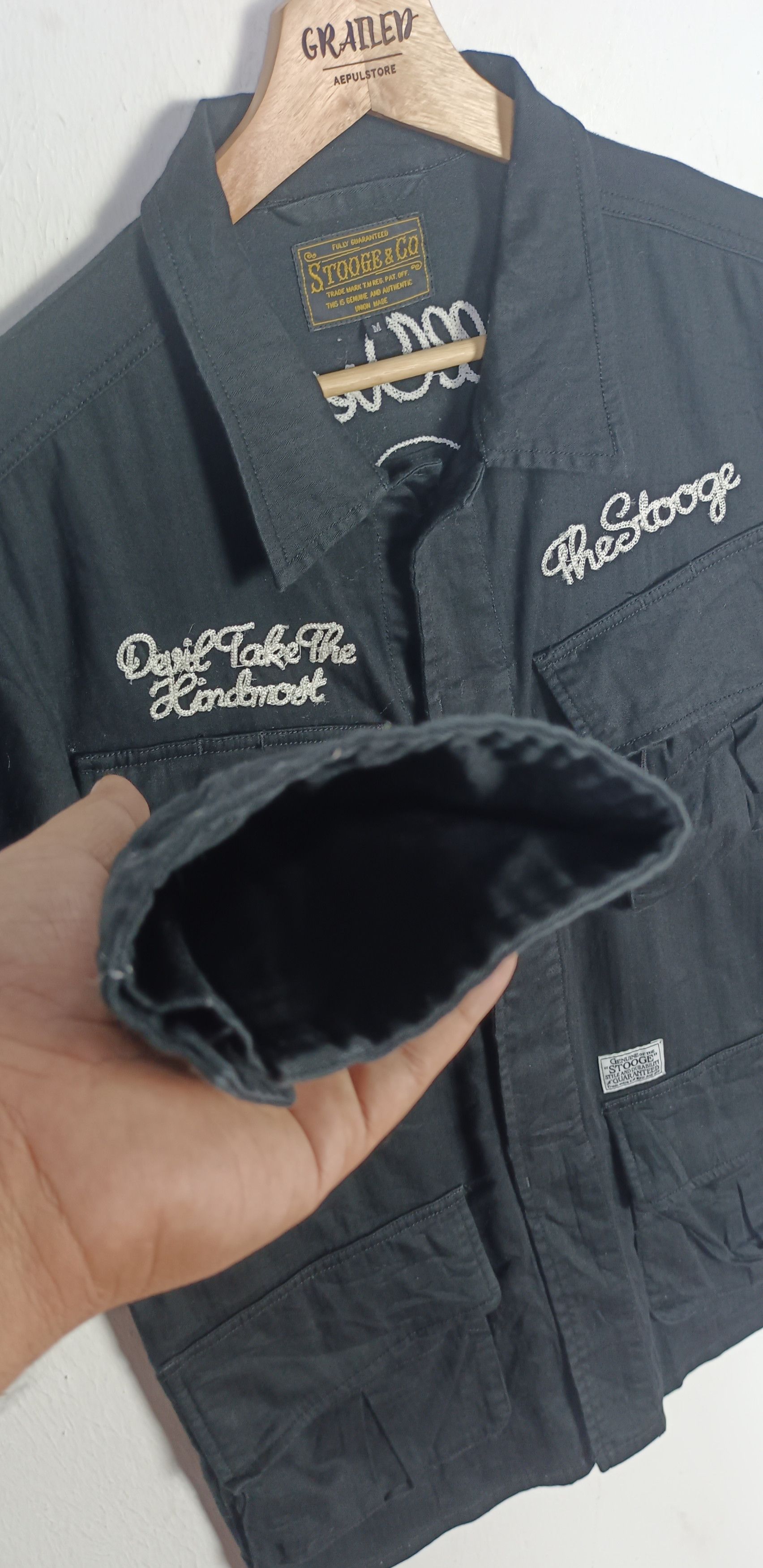 Japanese Brand Stooge & co Skull "Riding All OverThe World " Jacket Size US M / EU 48-50 / 2 - 11 Thumbnail