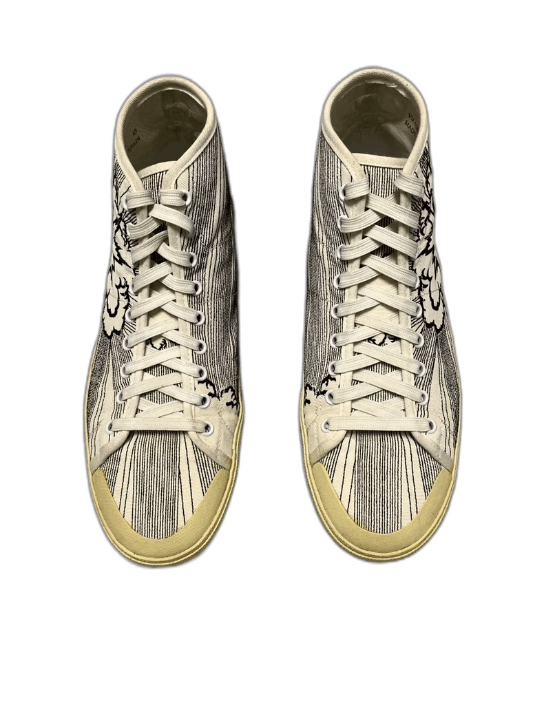 Yves Saint Laurent Saint Laurent High-top Sneakers with Embroidery Size US 10 / EU 43 - 1 Thumbnail
