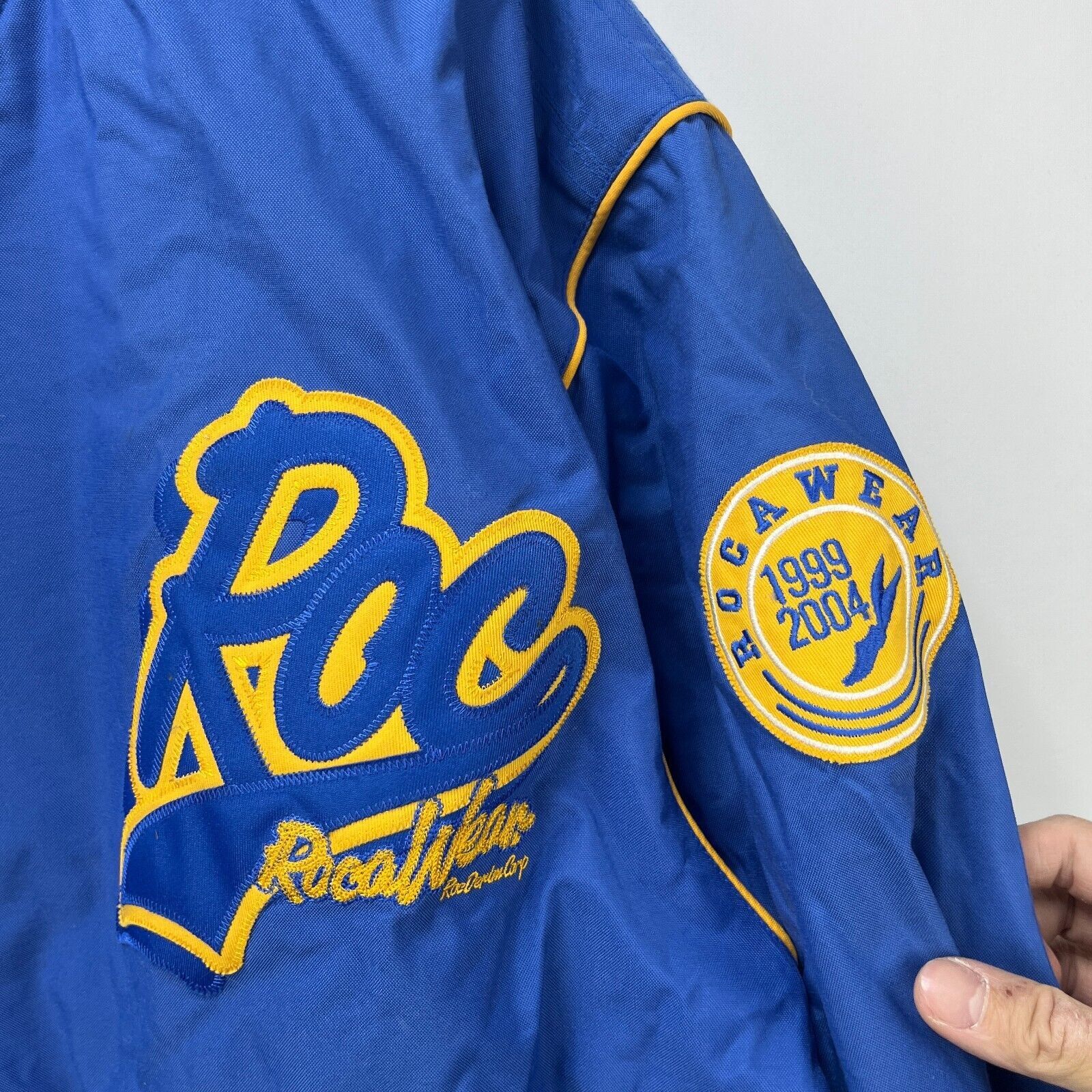 Rocawear × Vintage Vintage Y2K Rocawear Letterman Varsity Jacket Zip Up Large Size US L / EU 52-54 / 3 - 9 Thumbnail