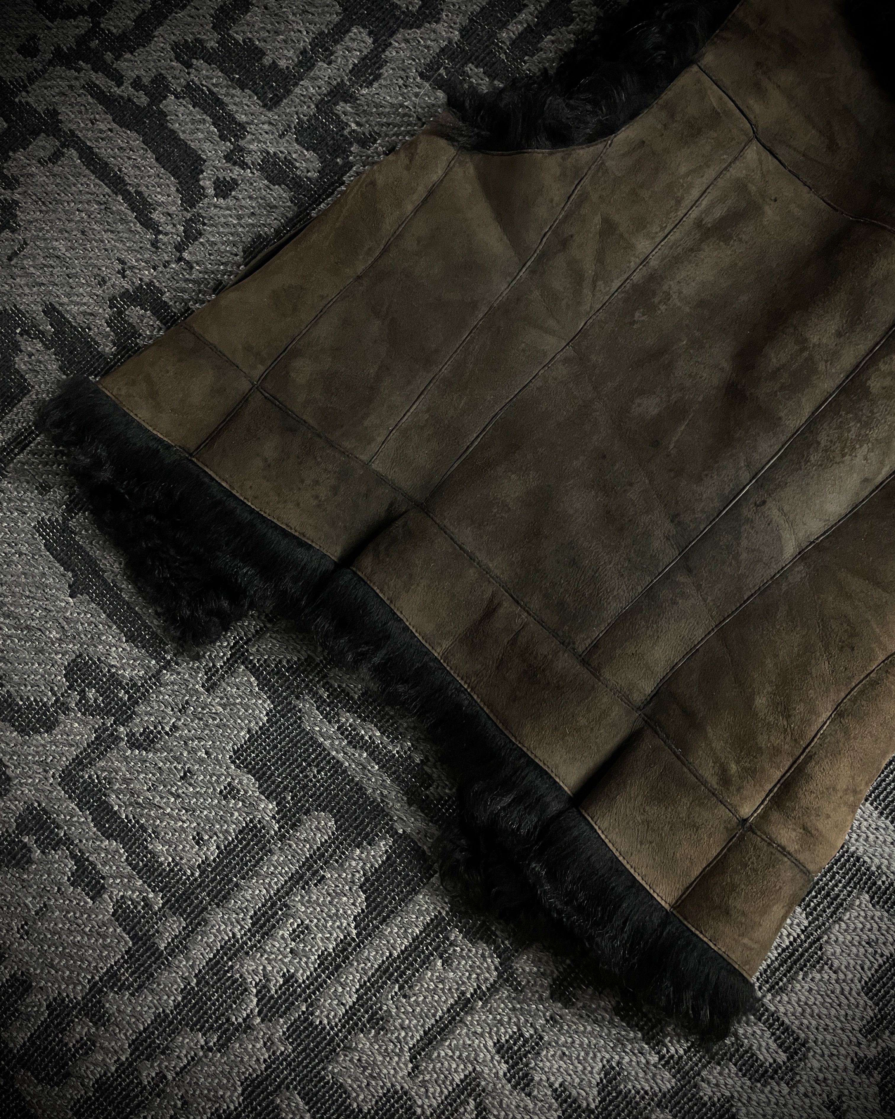Burberry (For offer)Burberry Sample AW05 Brown Suede&Black Shearling Size US XS / EU 42 / 0 - 9 Thumbnail