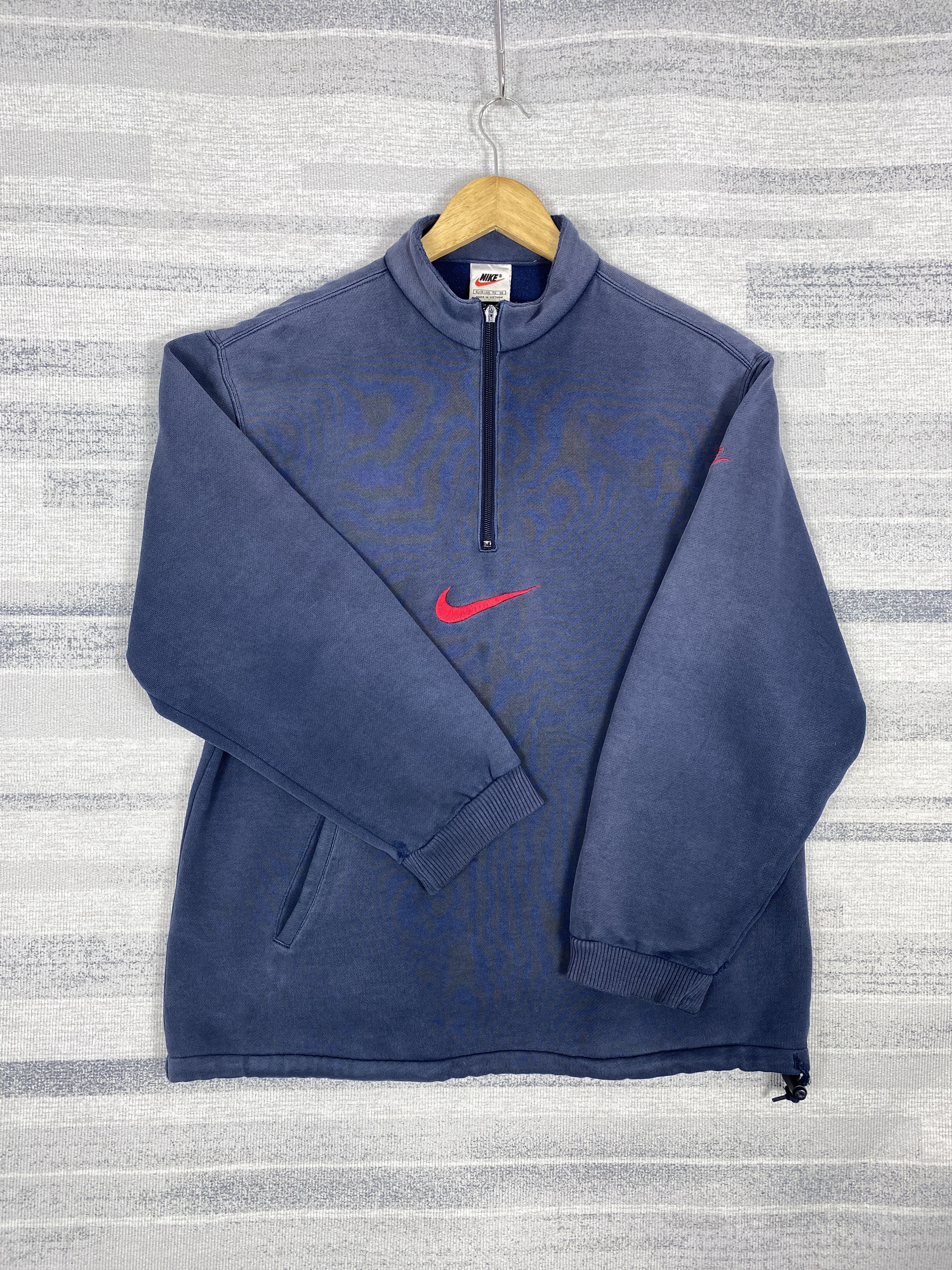 Nike × Vintage Vintage Nike Half Zipper Faded Sweatshirts Size US S / EU 44-46 / 1 - 6 Thumbnail
