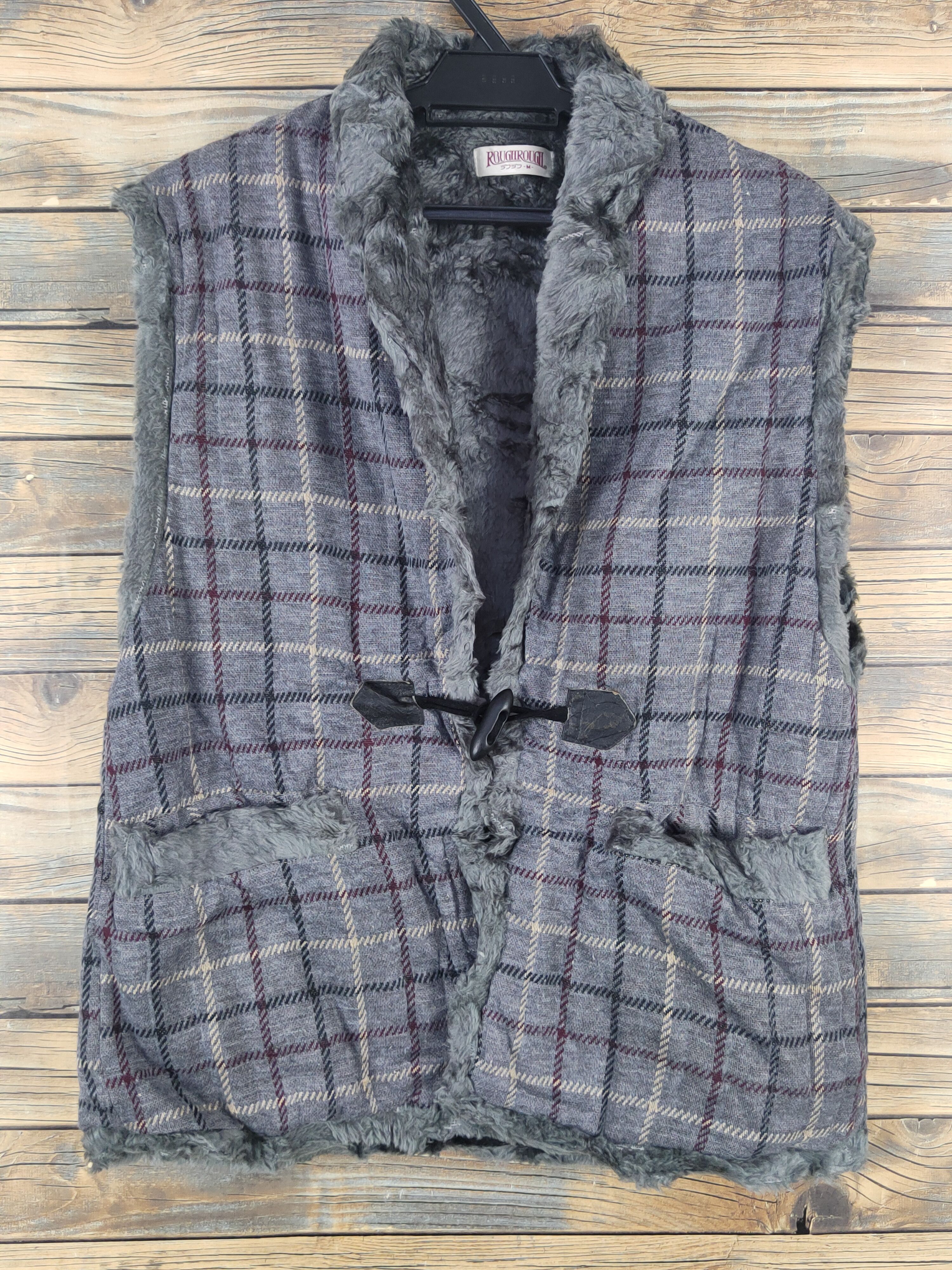 Japanese Brand × Vintage Vintage 💥 Rough Rough Dark Gray Fur Mohair Vests Size US M / EU 48-50 / 2 - 1 Thumbnail