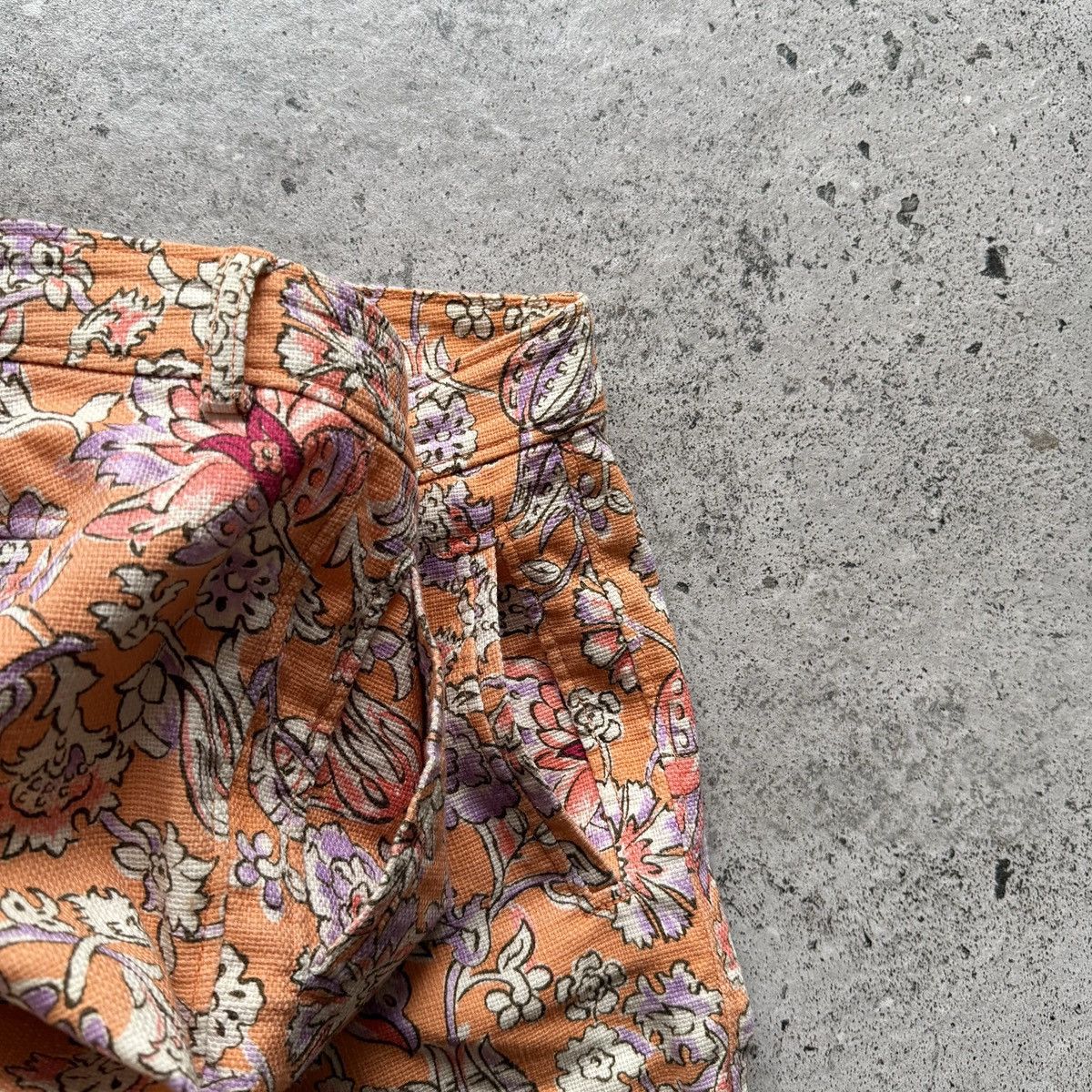 Bogner Bogner Womens Orange Floral Paisley Print Chino Shorts Size 34" / US 12 / IT 48 - 4 Thumbnail
