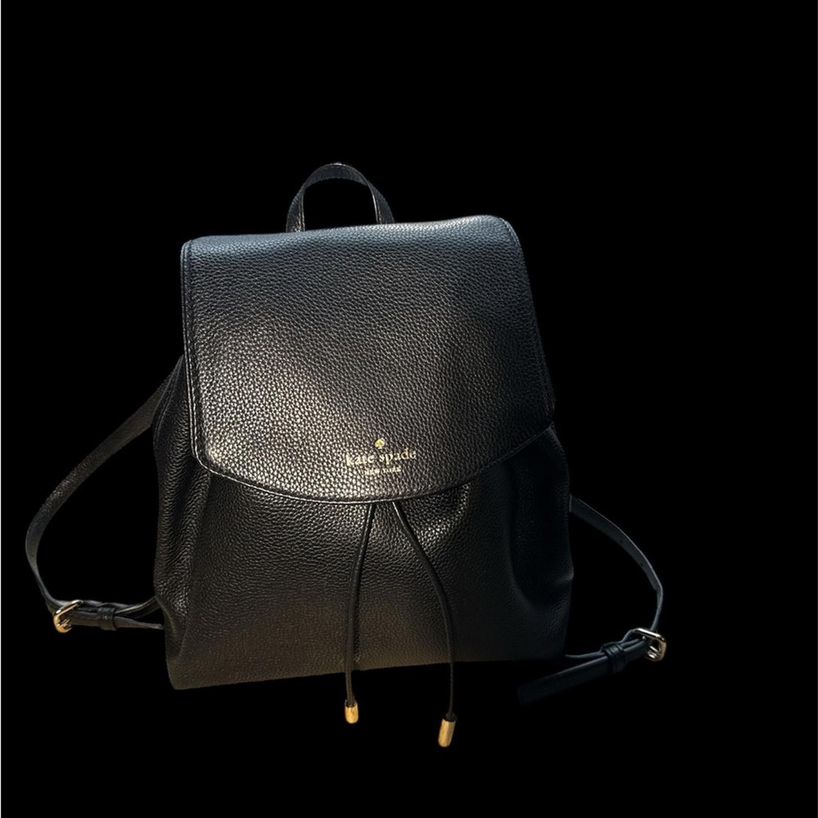 Other NWOT Kate Spade Black Lelia pebbled Leather Backpack handbag Size ONE SIZE - 6 Thumbnail