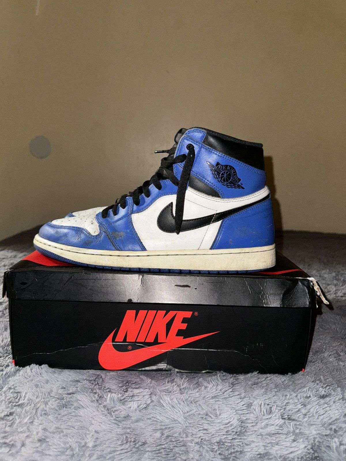 Jordan Brand × Nike Nike Jordan Royal Blue 1 Size US 12 / EU 45 - 3 Thumbnail