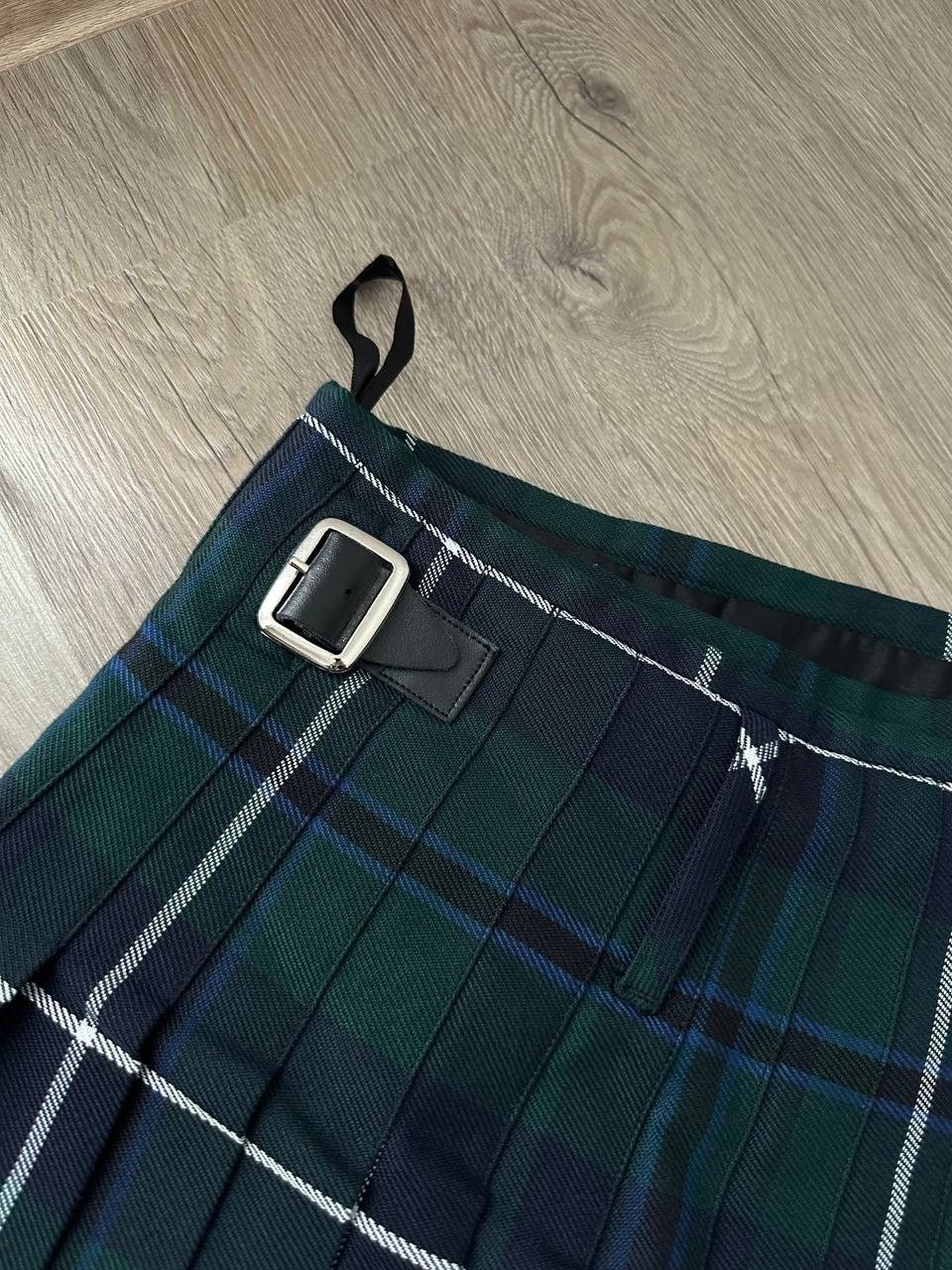 Vintage Vintage Scottish Highland Woven Green Cell Skirt Kilt Size 30" / US 8 / IT 44 - 12 Thumbnail