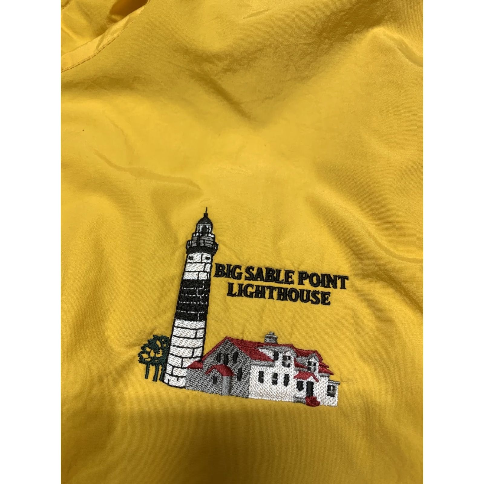 Vintage Gear Jacket Womens Size Medium Yellow Hooded Full Zip Lined Lighthouse Big Sable Size M / US 6-8 / IT 42-44 - 3 Thumbnail