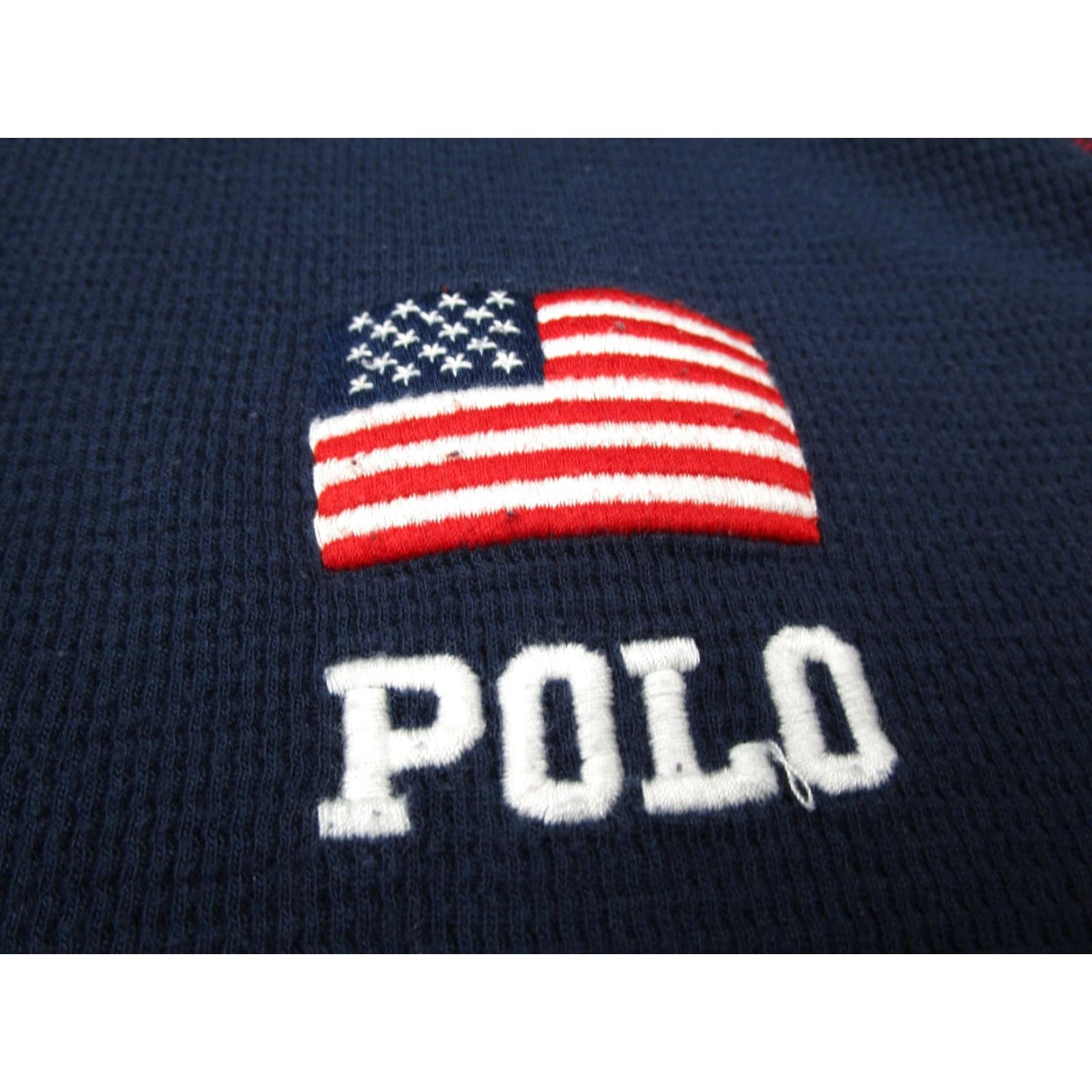 Polo Ralph Lauren Polo Ralph Lauren Shirt Mens Large Blue Long Sleeve USA Flag Waffle Thermal Top Vintage? No Size US L / EU 52-54 / 3 - 2 Thumbnail