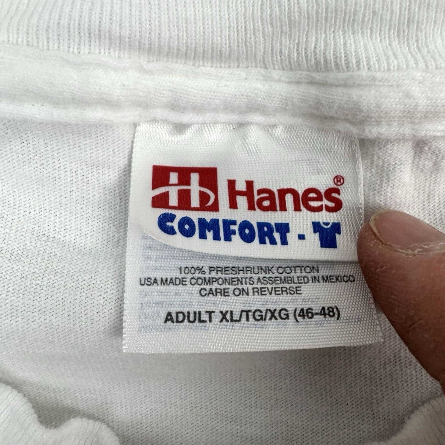 Hanes VINTAGE Hanes T-Shirt Mens XL White Funny Psychokinesis 90s Y2K Humor Graphic Tee Size US XL / EU 56 / 4 - 5 Thumbnail