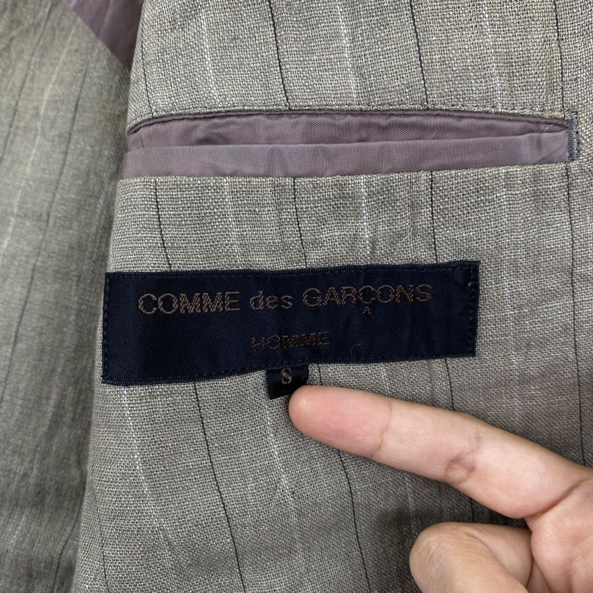 Comme des Garcons COMME Des GARCONS Homme Blazer Jacket Linen Wabash Size US S / EU 44-46 / 1 - 4 Thumbnail
