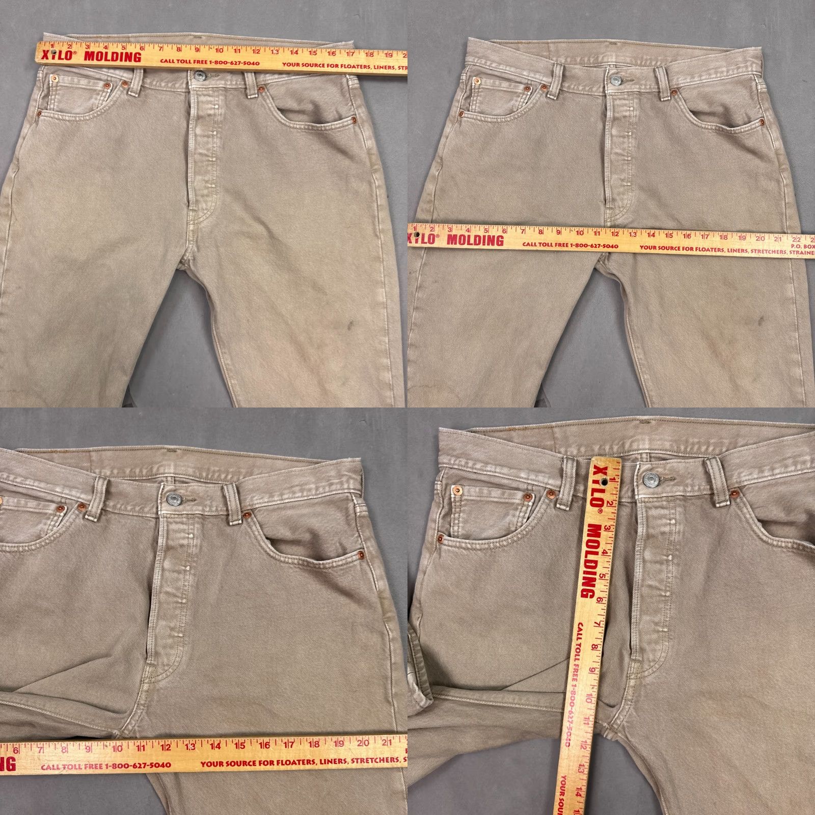 Levi's Levi's 501 Jeans Mens 34x30 Denim Brown Button Fly Distressed Work Straight Classic 5-Pocket Regular Size Type Jeans Mens Brown Size US 34 / EU 50 - 9 Thumbnail