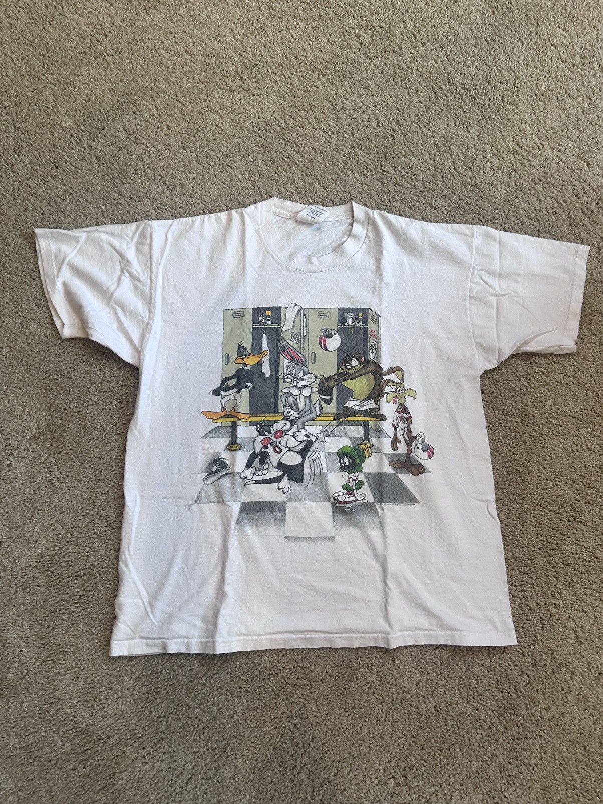 Vintage × Warner Bros 1993 Looney Tunes Football Shirt Size US XL / EU 56 / 4 - 1 Thumbnail