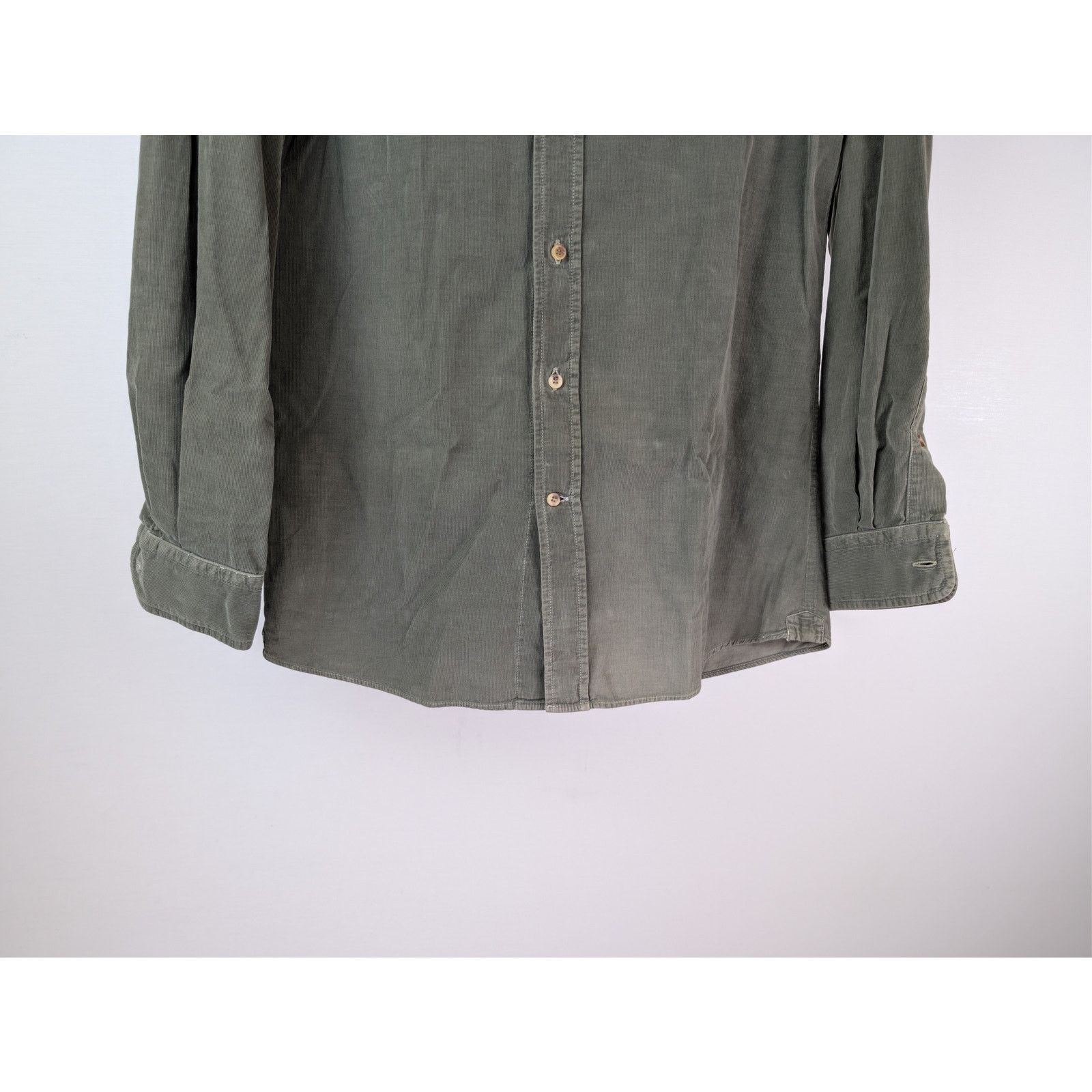 Brunello Cucinelli o1rshd1 CC20 Leisure Fit Button up Shirt in Olive Size US M / EU 48-50 / 2 - 4 Thumbnail
