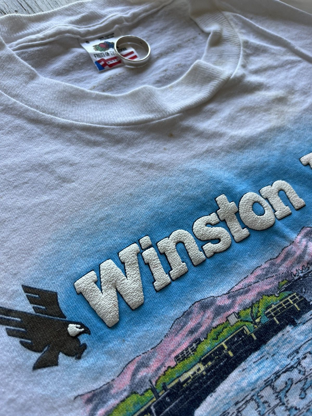 Vintage Vintage Winston Eagle at Pearl Harbor 1990’s sports Tshirt Size US S / EU 44-46 / 1 - 9 Thumbnail