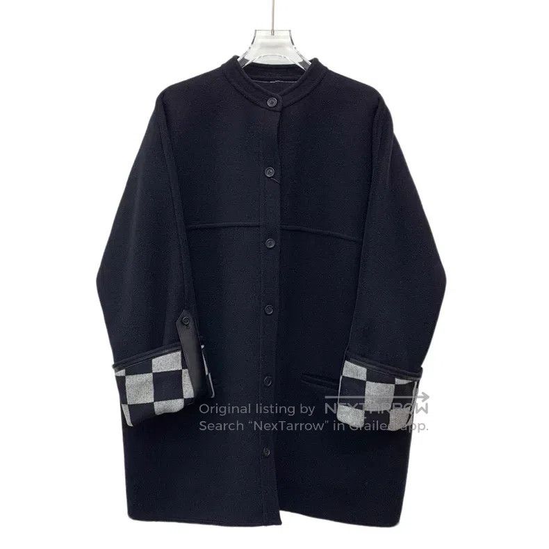 Louis Vuitton Louis Vuitton 25 black checkerboard-paneled wool single-br Size 4XL / US 24-26 - 1 Thumbnail