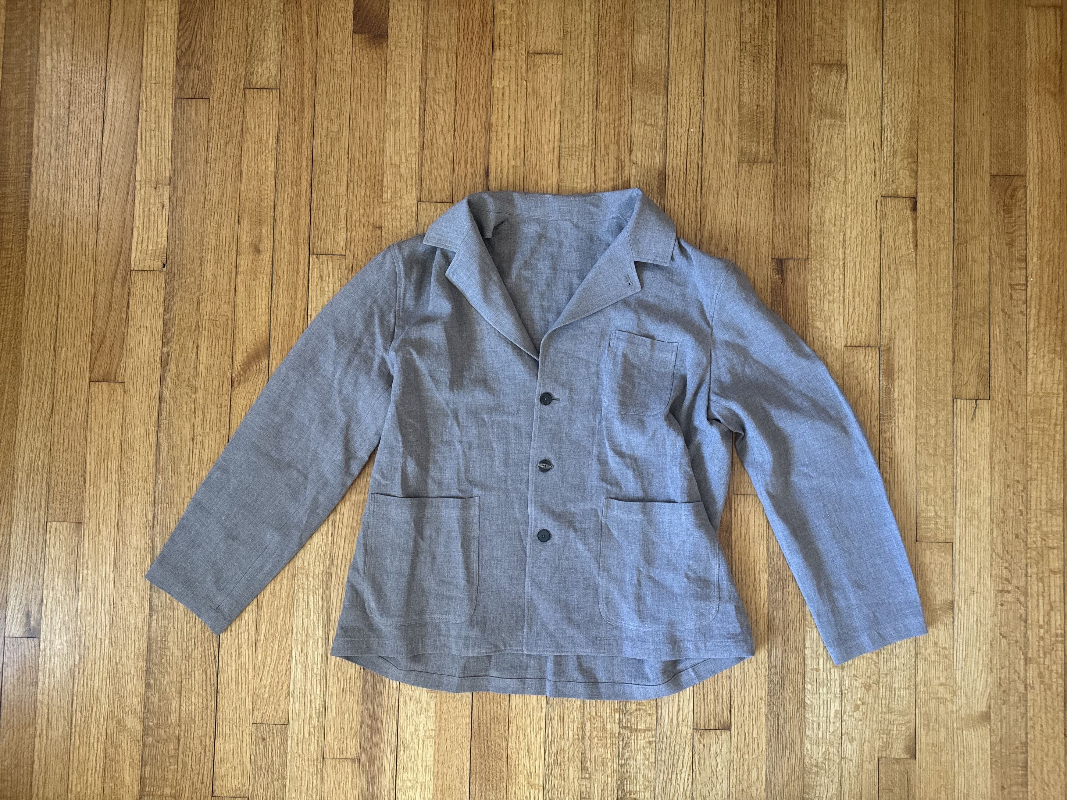 De Bonne Facture Grey Size 54 Linen/Wool Jacket