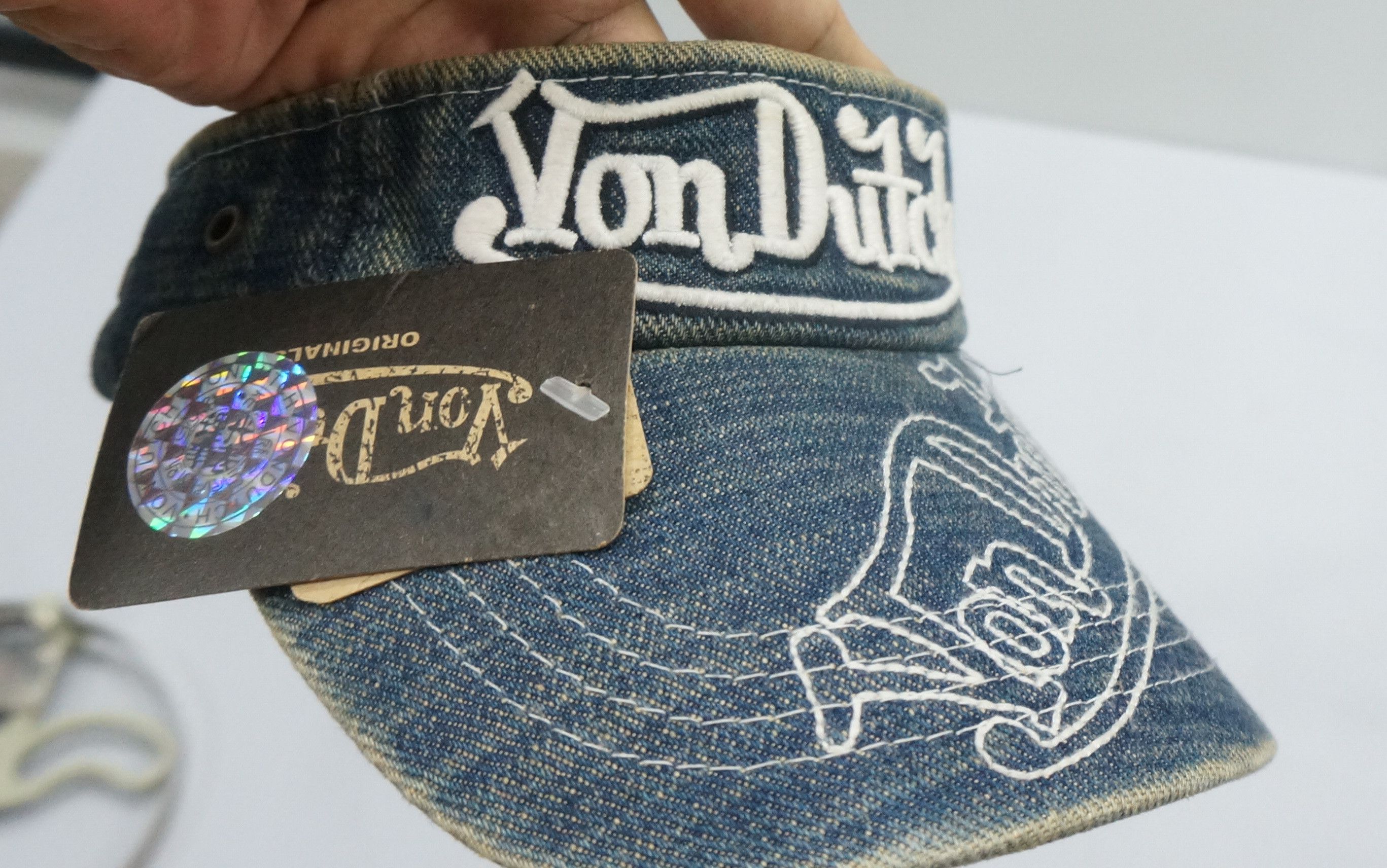 Von Dutch Rare VON DUTCH Limited Edition NOS Vintage Denim Half Cap Size ONE SIZE - 2 Thumbnail