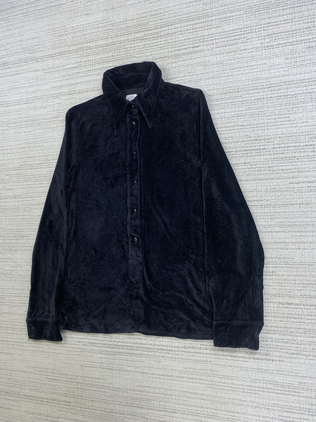 Armani × Giorgio Armani × Vintage Vtg Giorgio Armani Italy Jeans Half Button Velvet Button Ups Size US S / EU 44-46 / 1 - 4 Thumbnail
