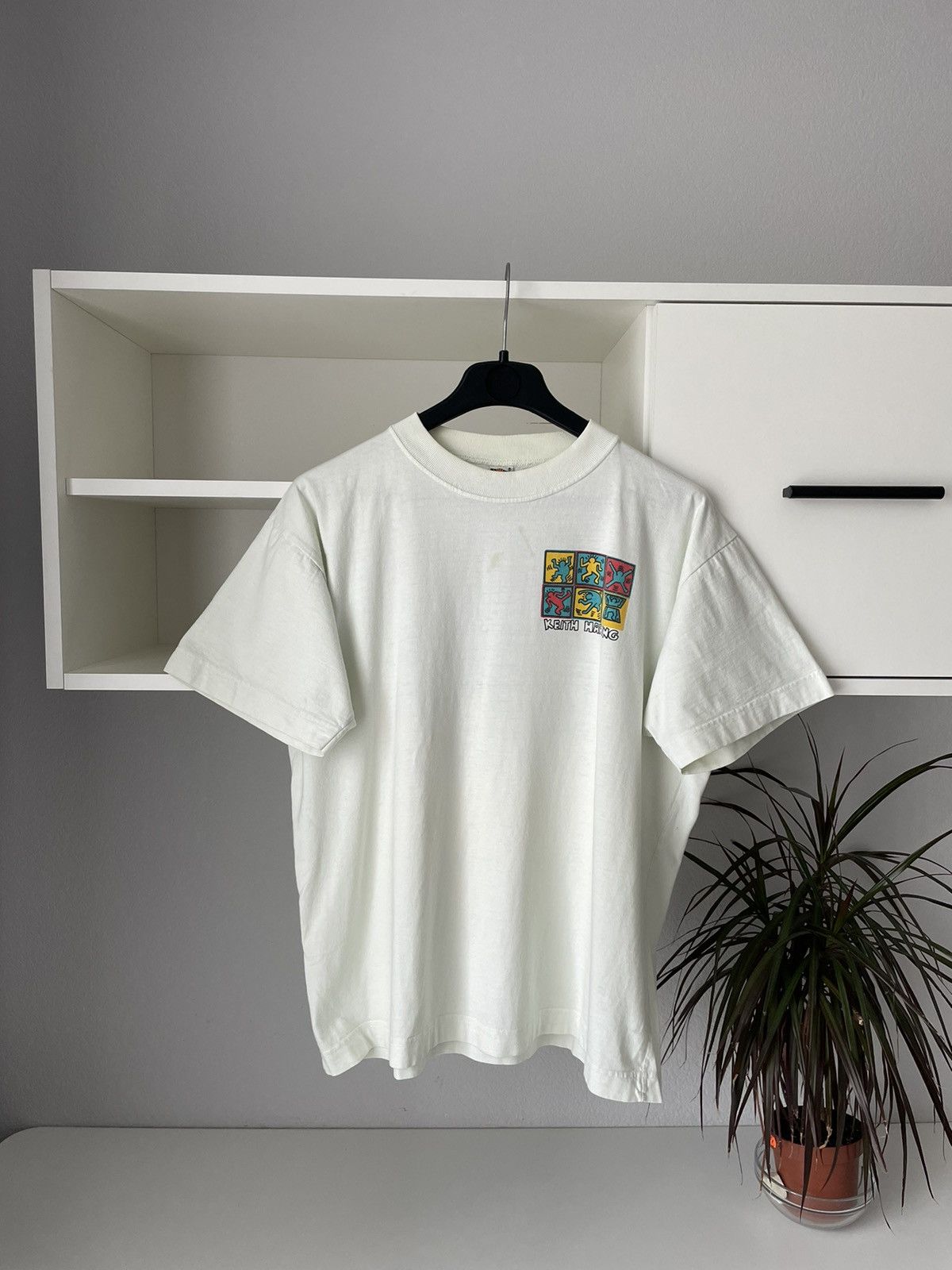 Keith Haring × Vintage Vintage Keith Haring T-Shirt Art Figures In Motion 90s Rare Size US L / EU 52-54 / 3 - 2 Thumbnail