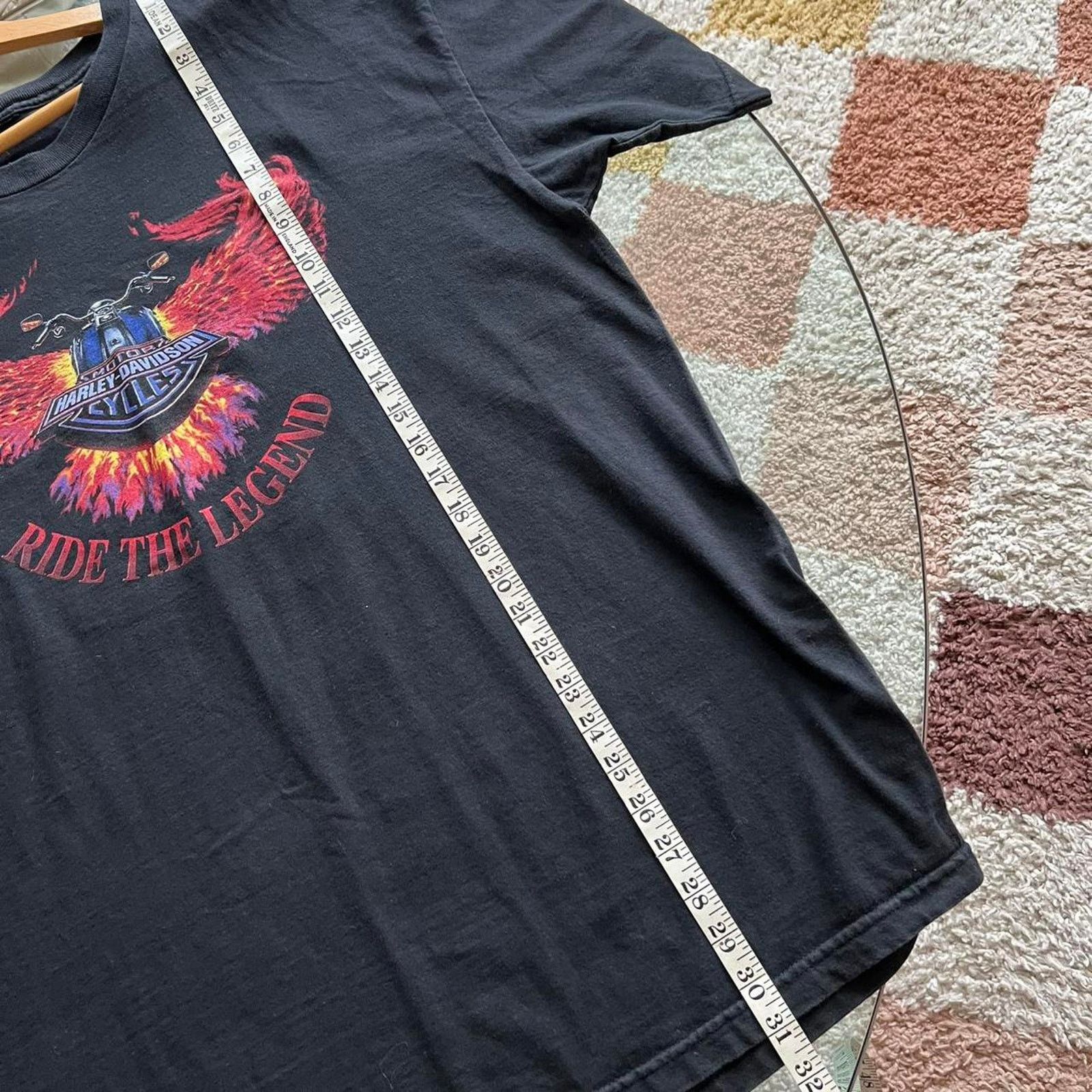 Harley Davidson 90s Harley-Davidson Ride The Legend Shirt | Chester England Size US XXL / EU 58 / 5 - 9 Thumbnail