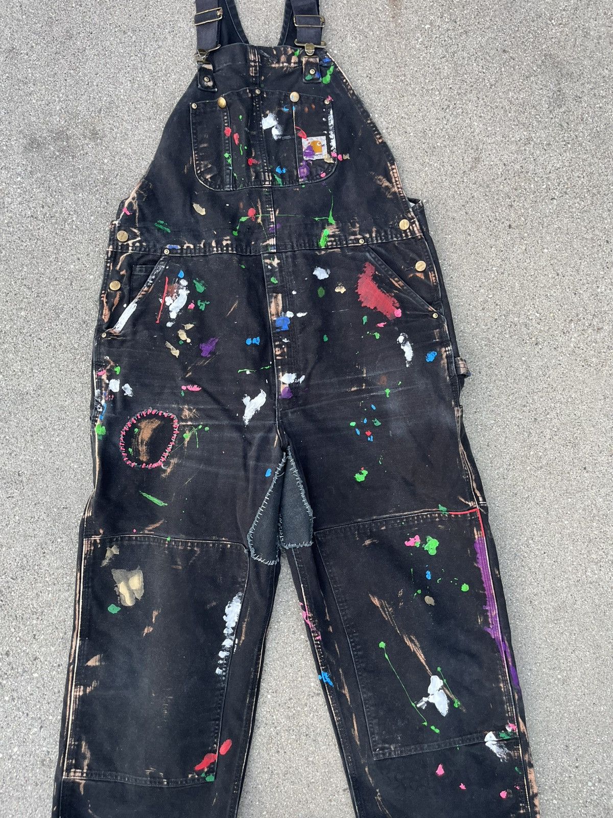 Carhartt × Vintage Custom Carhartt RO1 Overall Distressed Thrashed Patchwork Size US 42 / EU 58 - 7 Thumbnail