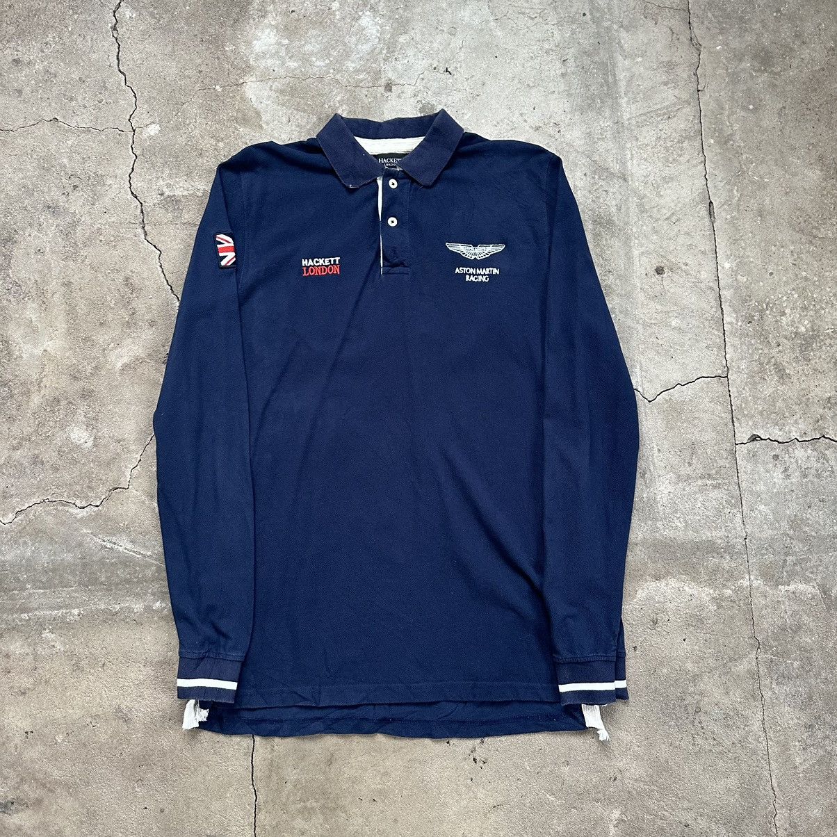 Hackett × Vintage HACKETT ASTON MARTIN VINTAGE GREAT BRITAIN RUGBY POLO LONG Size US XL / EU 56 / 4 - 1 Thumbnail