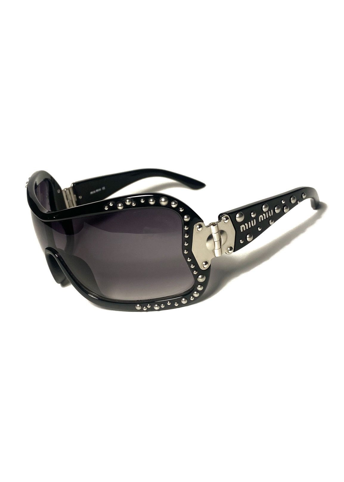 Miu Miu Silver Stones Vintage Miu Miu Sunglasses Size ONE SIZE - 5 Thumbnail