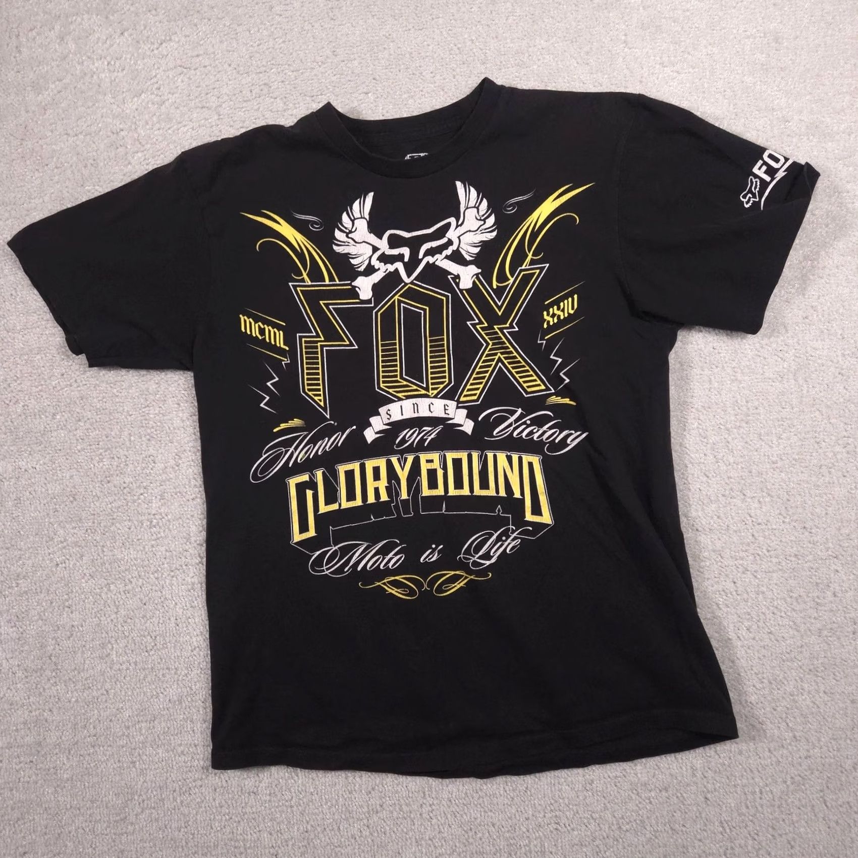 Fox Racing Fox Racing Shirt Mens M Black Glorybound Moto Is Life Graphic Tee Tagless Shirt Mens Medium Black Glorybound Moto Is Life Graphic Tee Tagless Size US M / EU 48-50 / 2 - 3 Thumbnail