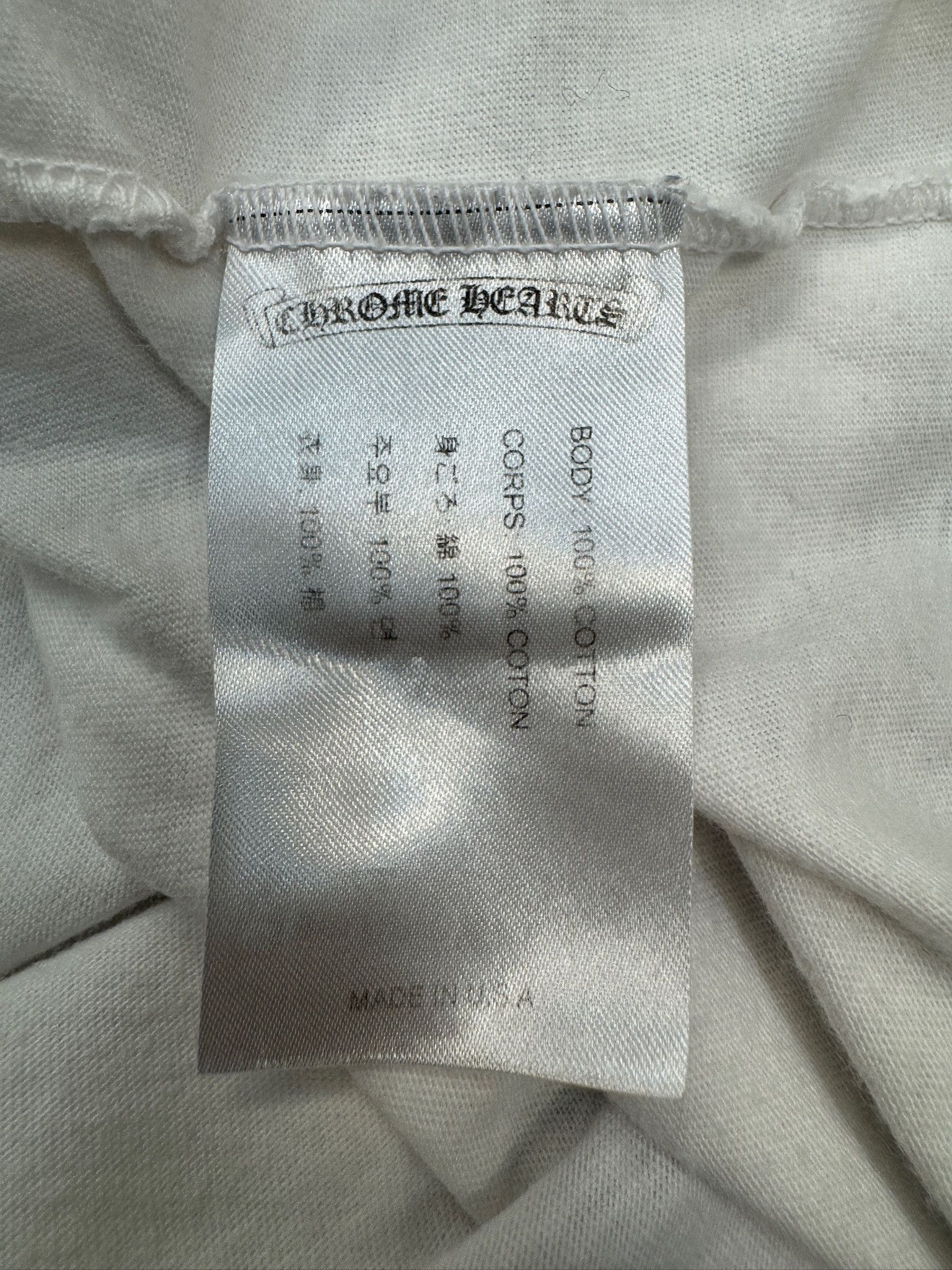 Chrome Hearts Chrome Hearts Shoulder Logo Pocket Tee USA Edition White Size US L / EU 52-54 / 3 - 8 Thumbnail