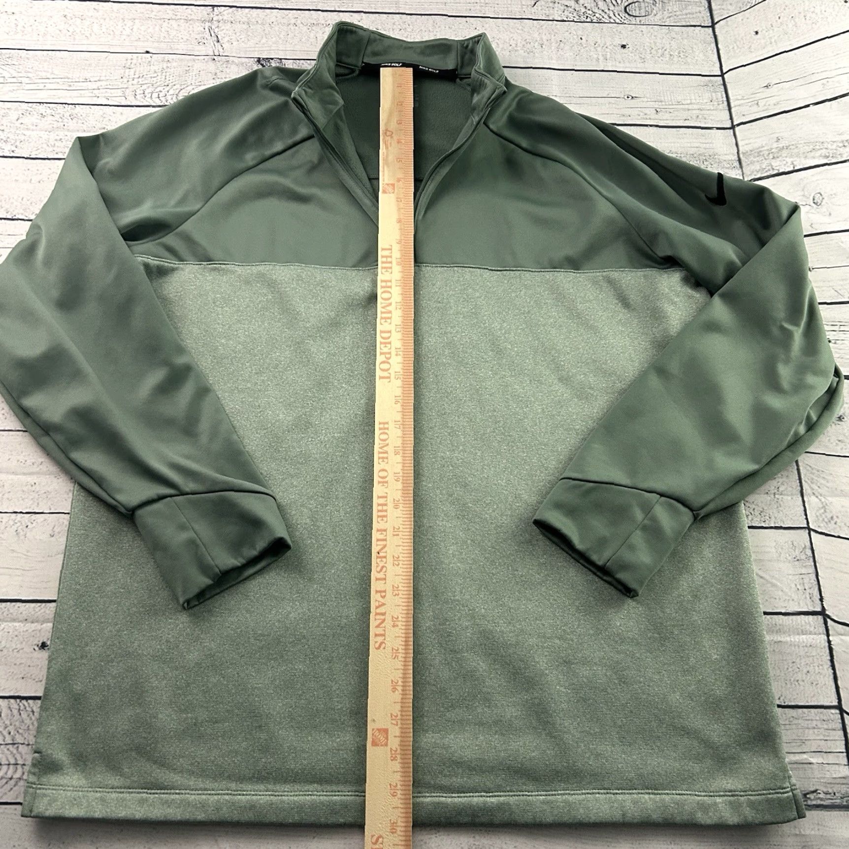 Nike Nike Golf Fleece Lined 1/4 Zip Pullover Jacket Men's XL Green Size US XL / EU 56 / 4 - 2 Thumbnail