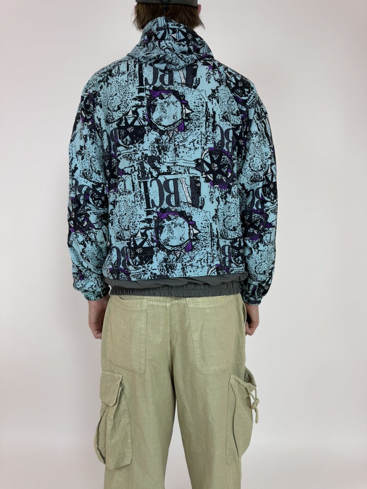 Vintage Active Swiss Design multicolour jacket 1/4 zip anorak Size US L / EU 52-54 / 3 - 8 Thumbnail