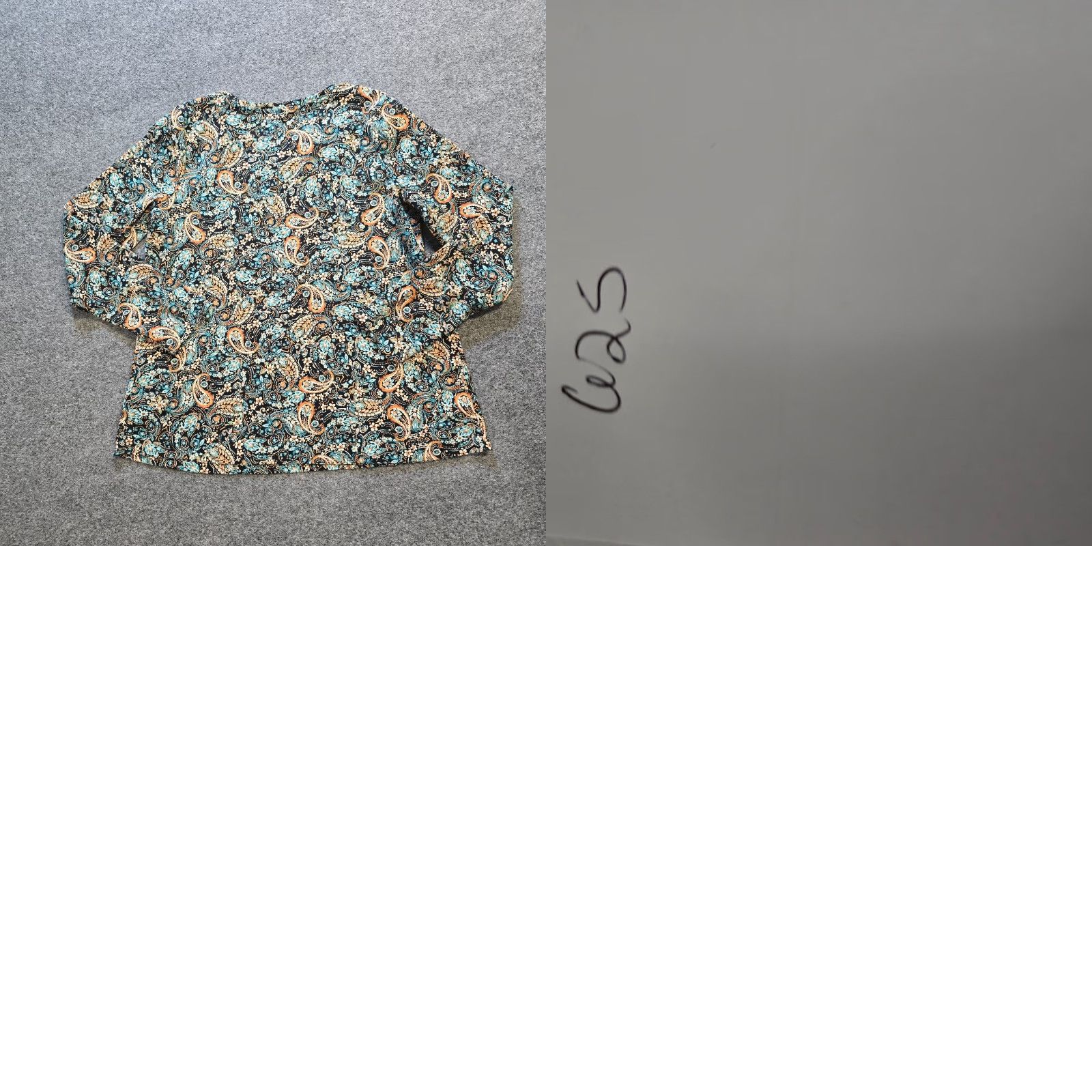 J. Jill J Jill Top Womens L Black Green Paisley Pima Cotton Long Sleeve Casual Shirt Size L / US 10 / IT 46 - 8 Thumbnail