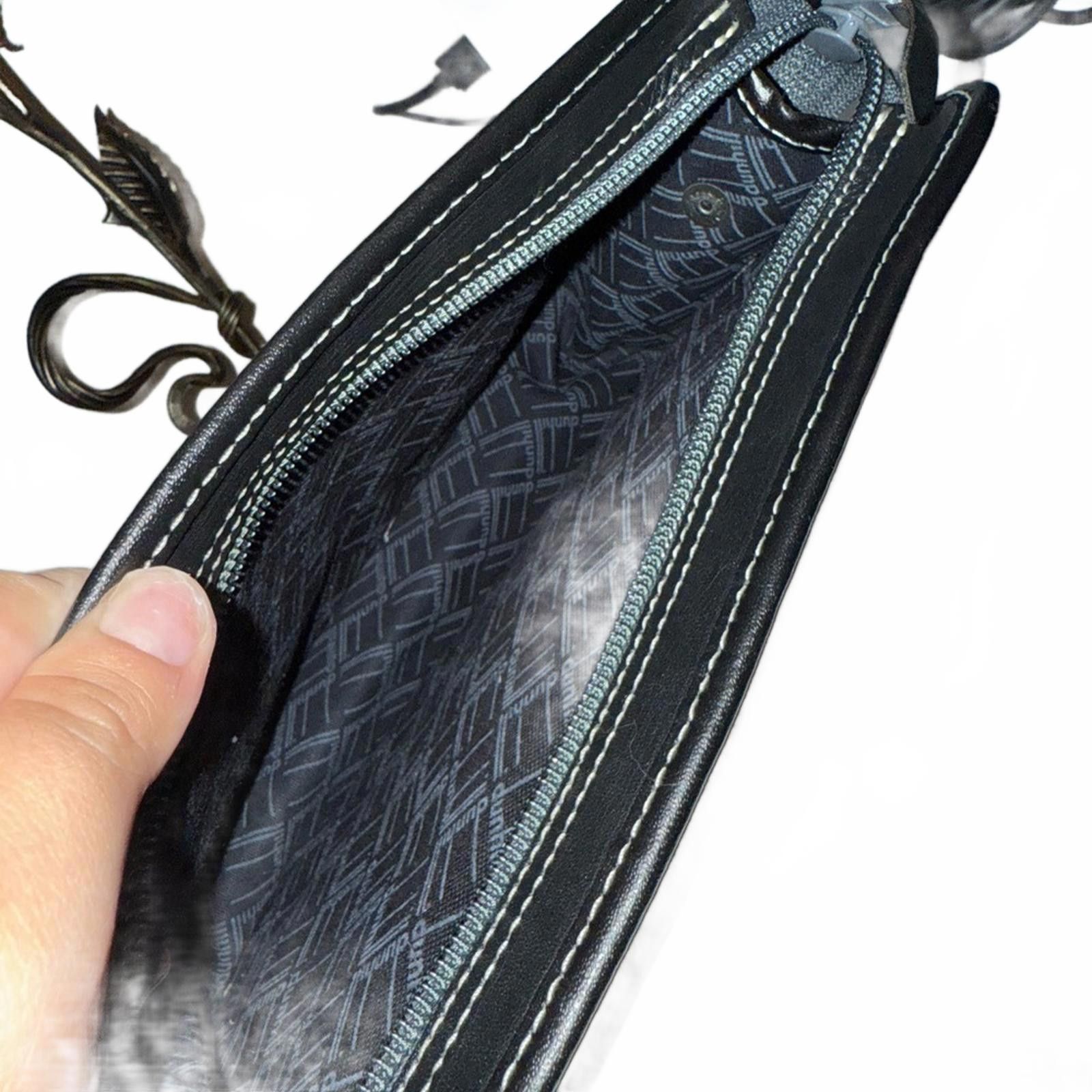 Alfred Dunhill Authentic Dunhill Navy Canvas Men's Bag/ Wristlet Size ONE SIZE - 6 Thumbnail